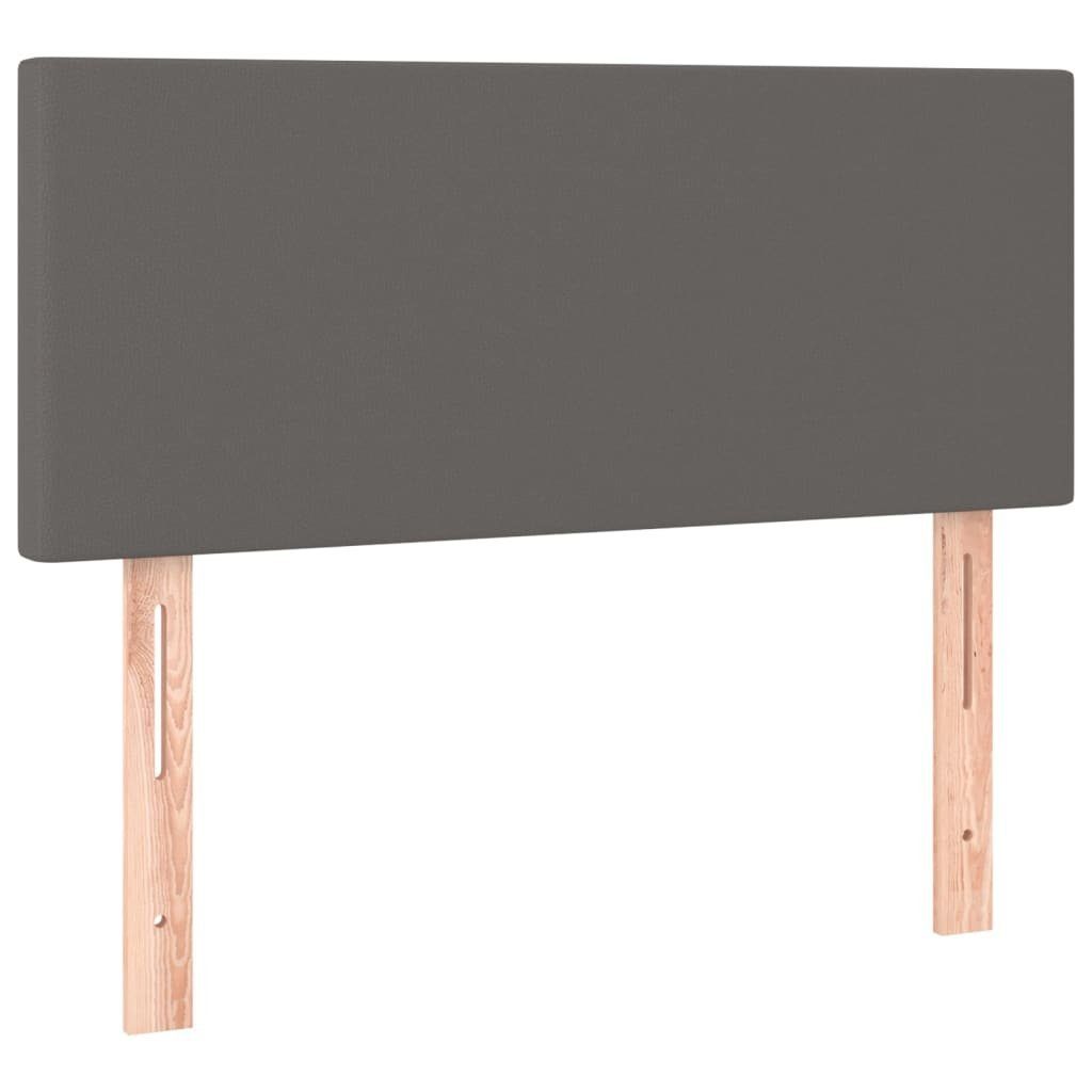 vidaXL Bett Kopfteil Grau 90x5x78/88 cm Kunstleder (1-tlg)