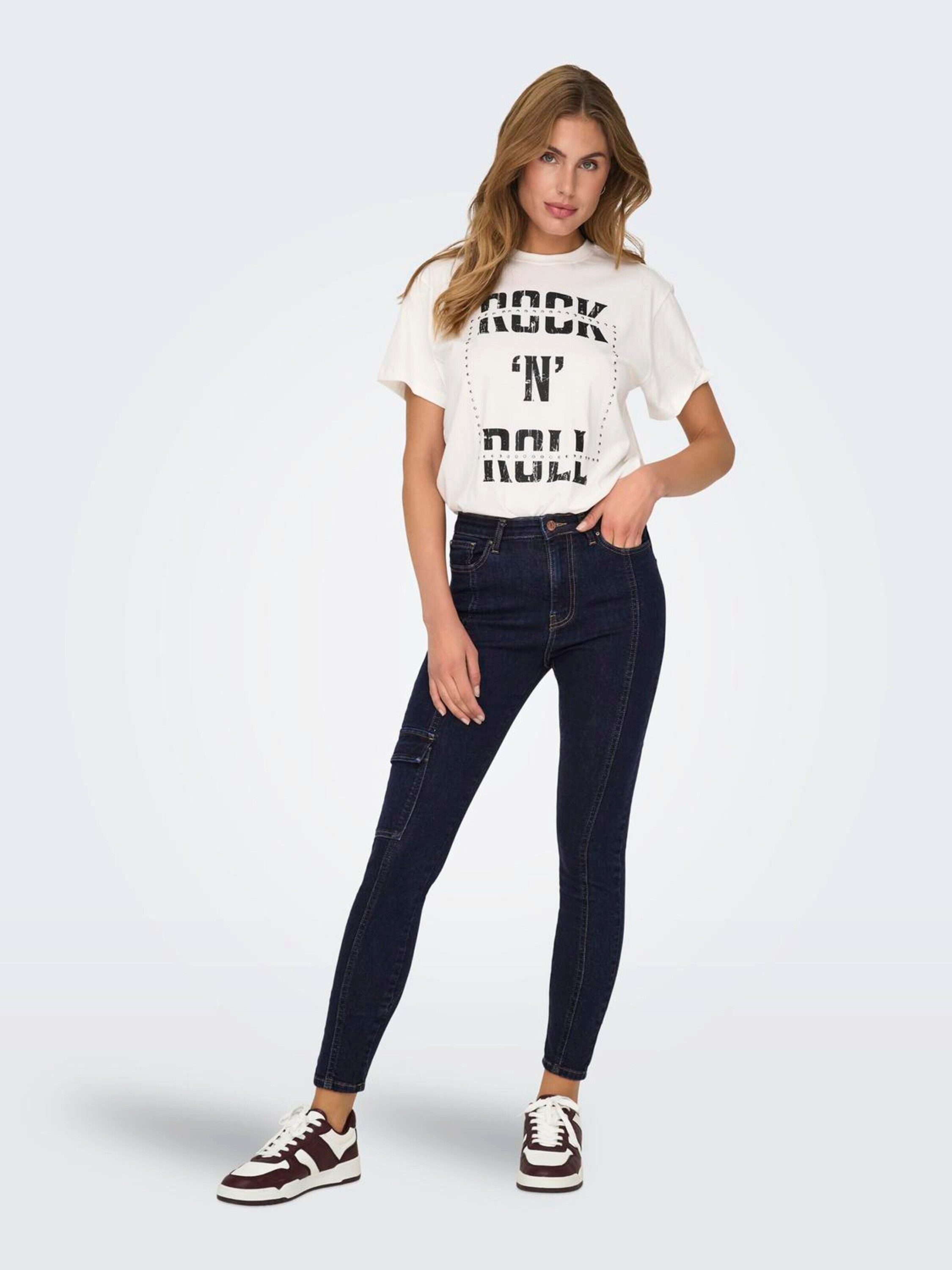 ONLY Cargojeans (1-tlg) Plain/ohne Details