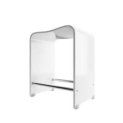 Schulte Dusch- und Badhocker aus Acrylglas, belastbar bis 130,00 kg, ergonomisch geformt, rutsch- und standfest