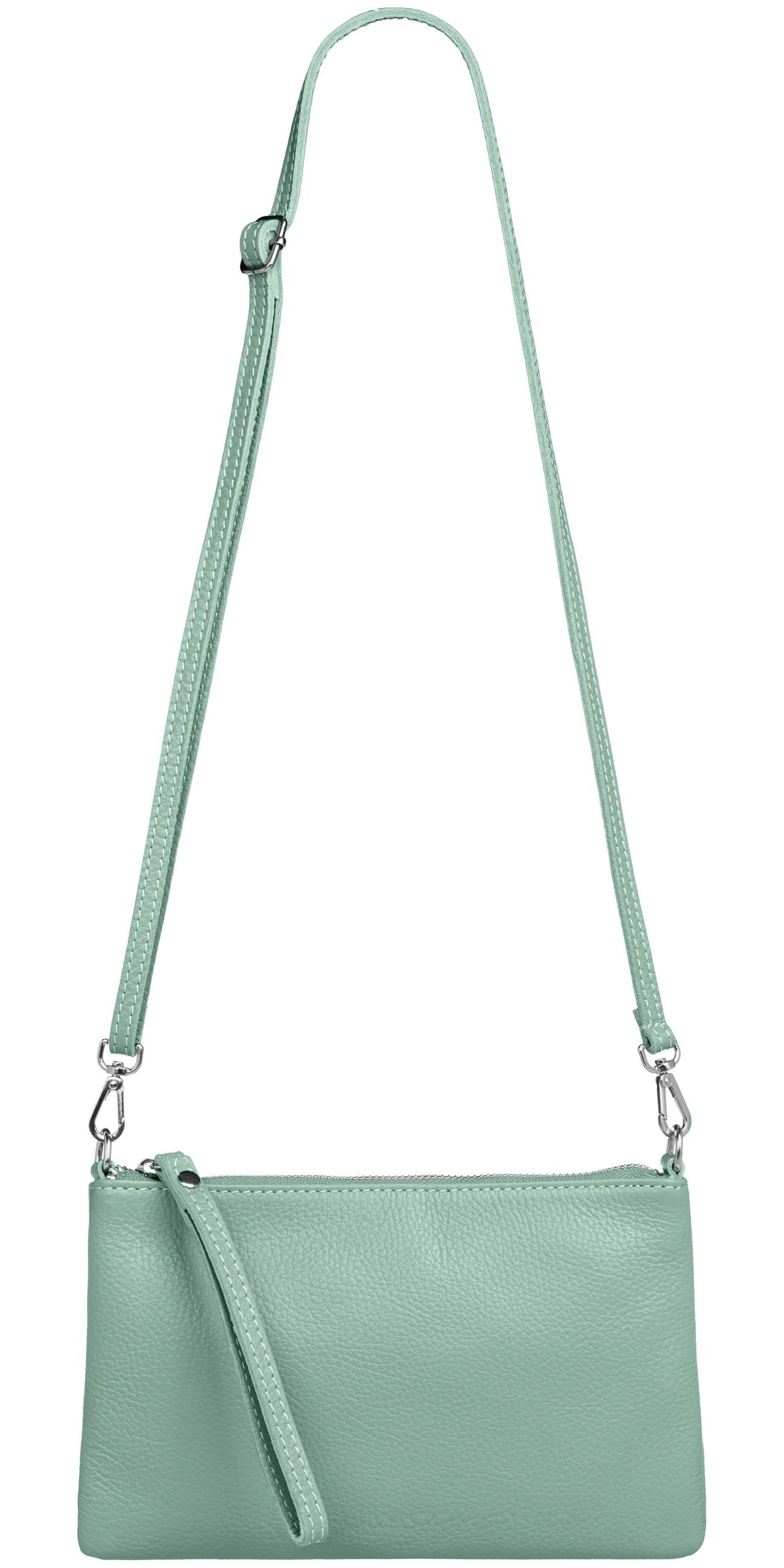 Caspar Clutch Abendtasche Kompakte Damen Leder Tasche - CLASSIC LINE - Modell No.834, leicht, elegant & unempfindlich - 100% Echtleder - Handmade in Italy