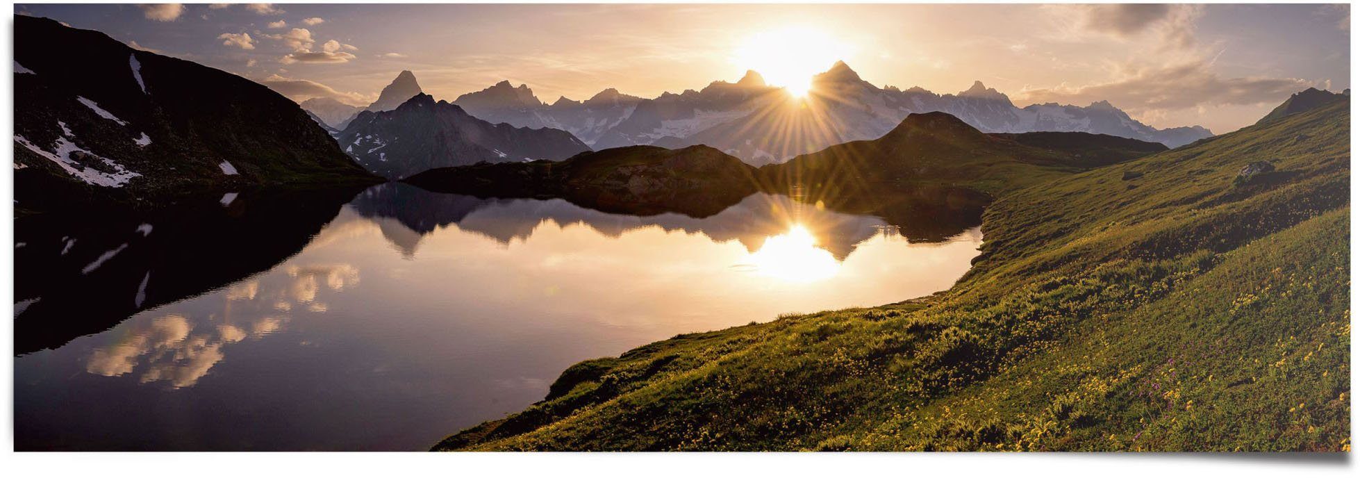 Reinders! Poster Bergsee Sonnenuntergang, (1 St)