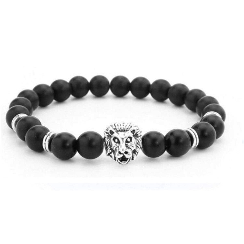 RAIKOU Edelstahlarmband LÖWENKOPF ARMBAND Naturstein Edelstahl günstig online kaufen