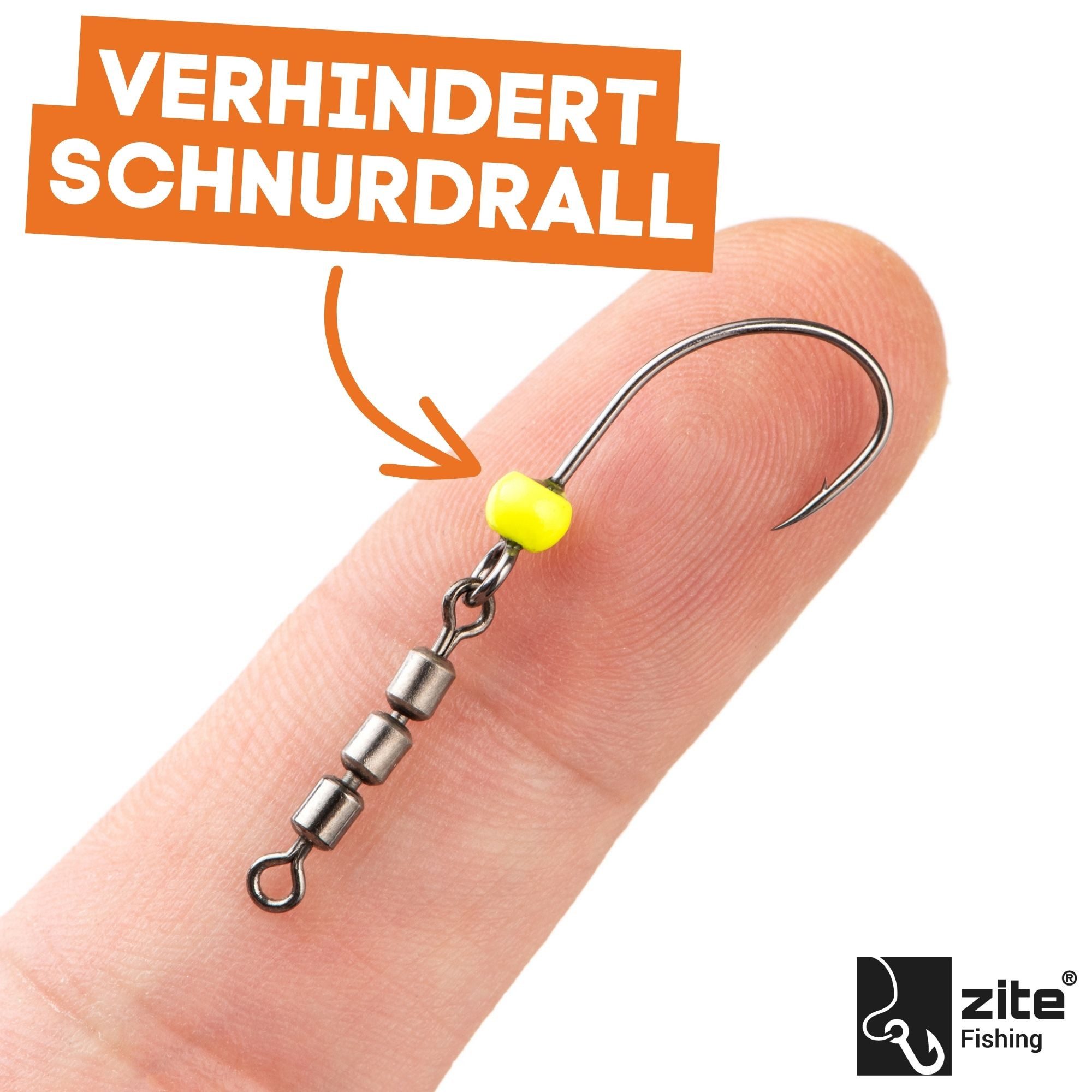 Zite Forellenhaken Rotate-Rig Haken Box Forellenangeln Gr. 4-6 + Tungsten Jighaken, (15-St)