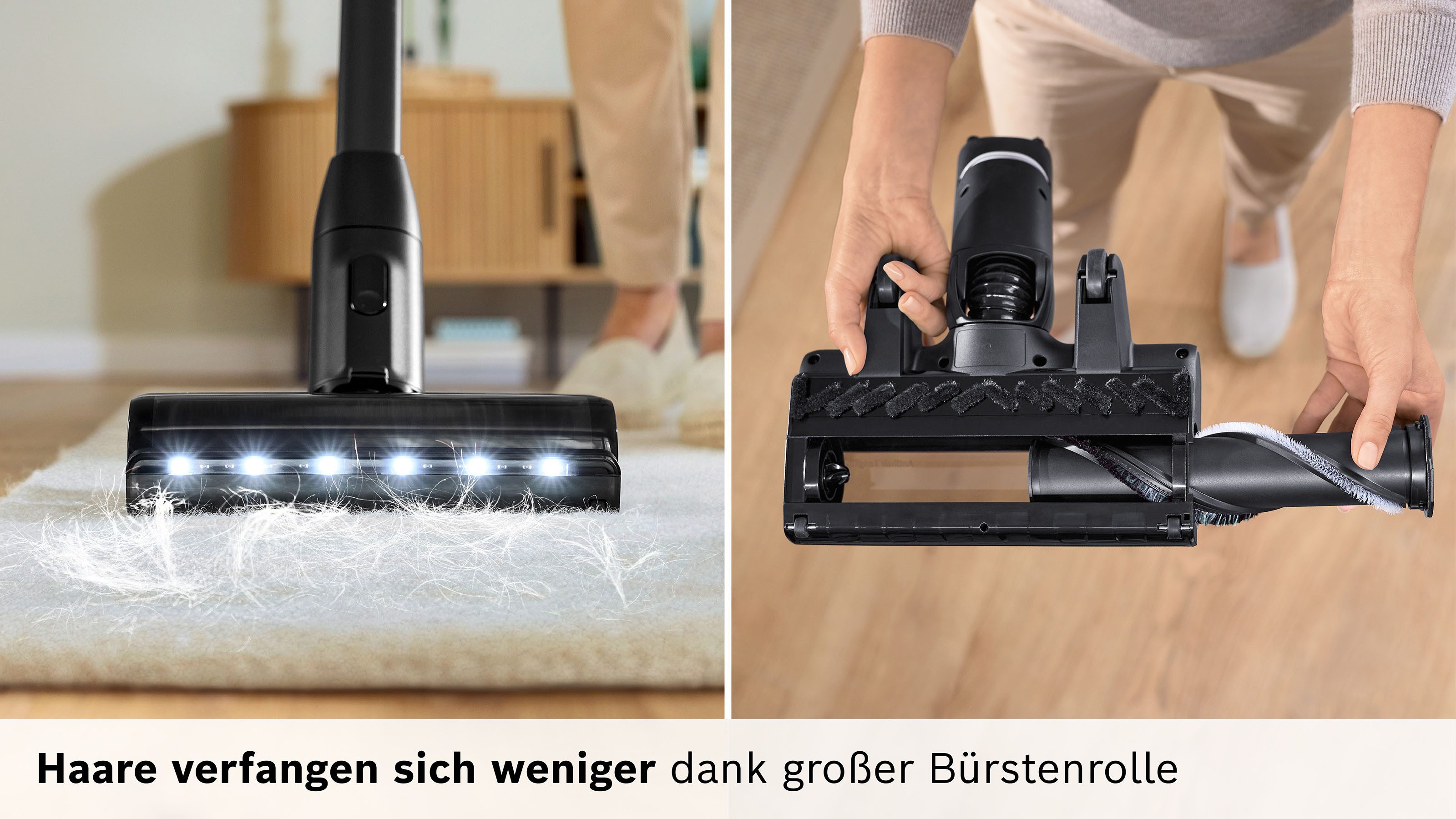 BOSCH Akku-Stielstaubsauger Unlimited 10 BKS1051GQC, MicroClean™ Technology, Display, Knickrohr, beutellos, HEPA-Filtersystem, 10 Jahre Motorgarantie, Schnellladegerät, grau