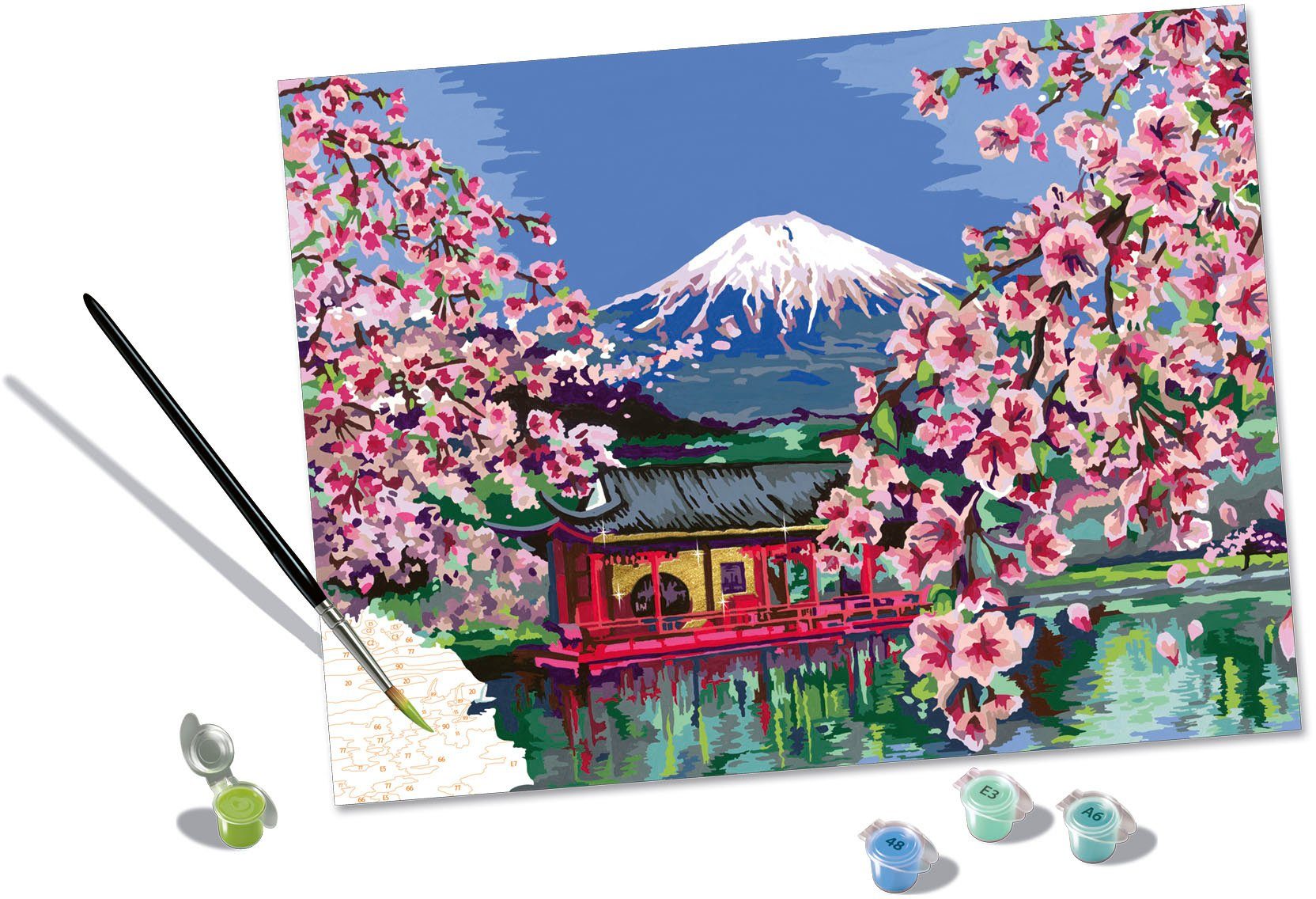 Ravensburger Malen nach Zahlen CreArt, Japanese Cherry Blossom, Made in Europe