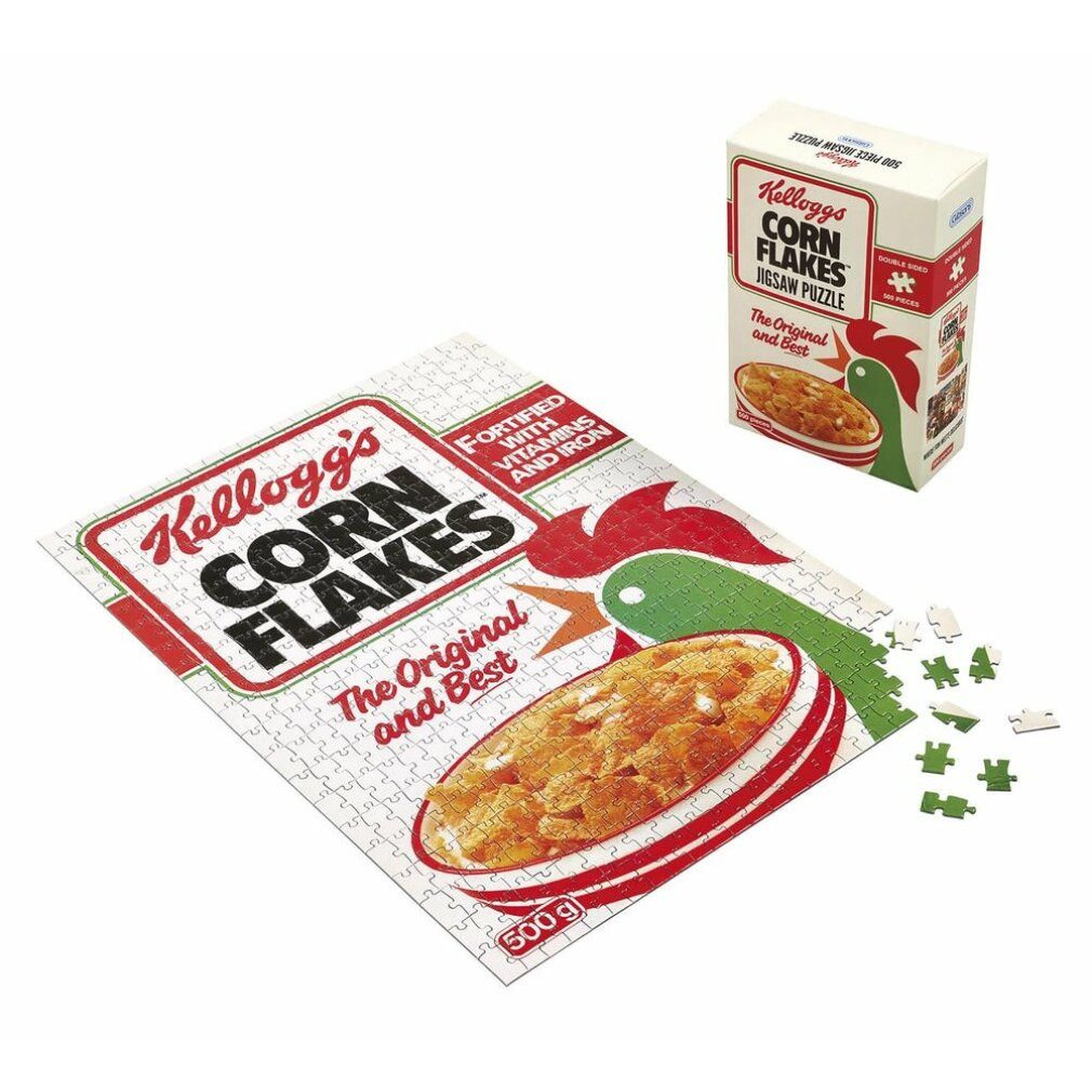 GIBSONS Puzzle Kellogg`s Cornflakes doppelseitiges Puzzle 500 Teile, Puzzleteile