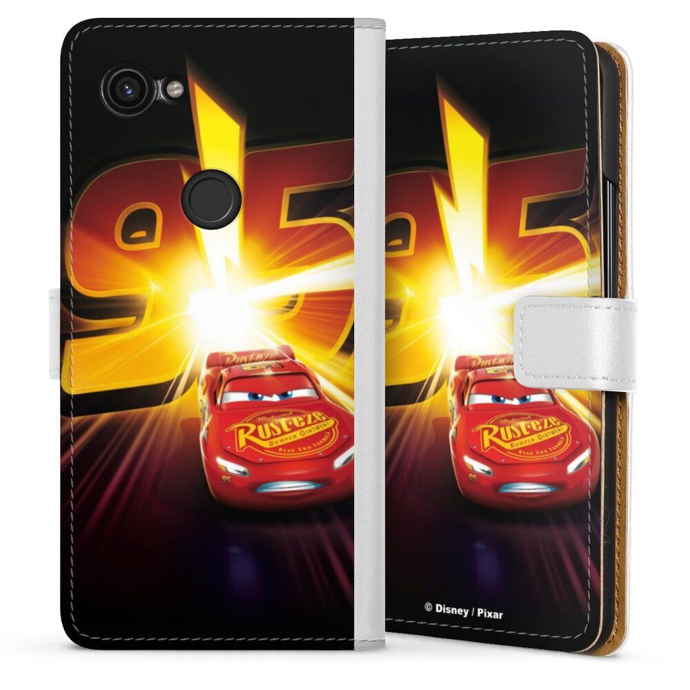 DeinDesign Handyhülle Offizielles Lizenzprodukt Cars Lightning Mcqueen 95 Cars3 Lightning 95, Google Pixel 3a Hülle Handy Flip Case Wallet Cover Handytasche Leder