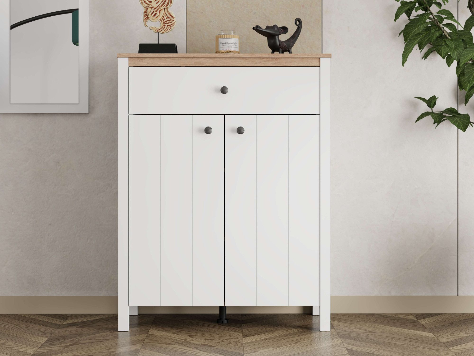 Home affaire Schuhschrank Bedford, Schuhregal, Schuhkommode Zwei Regale und eine Schublade. Gesamtbreite 85,5 cm