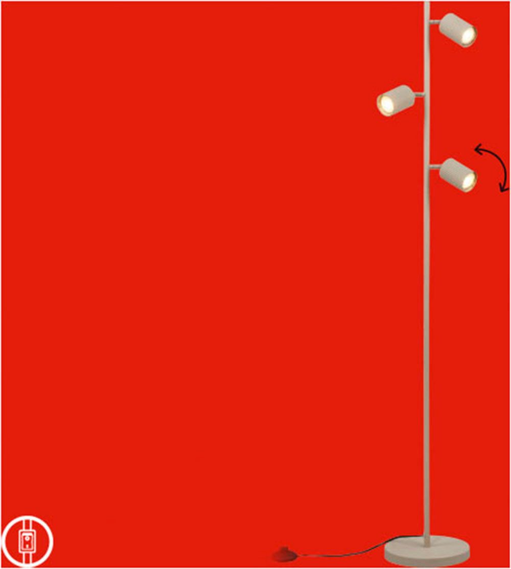 Briloner Leuchten LED Stehlampe IDA, ohne Leuchtmittel, 22x141 cm, Wohnzimmer, Schlafzimmer, Büro
