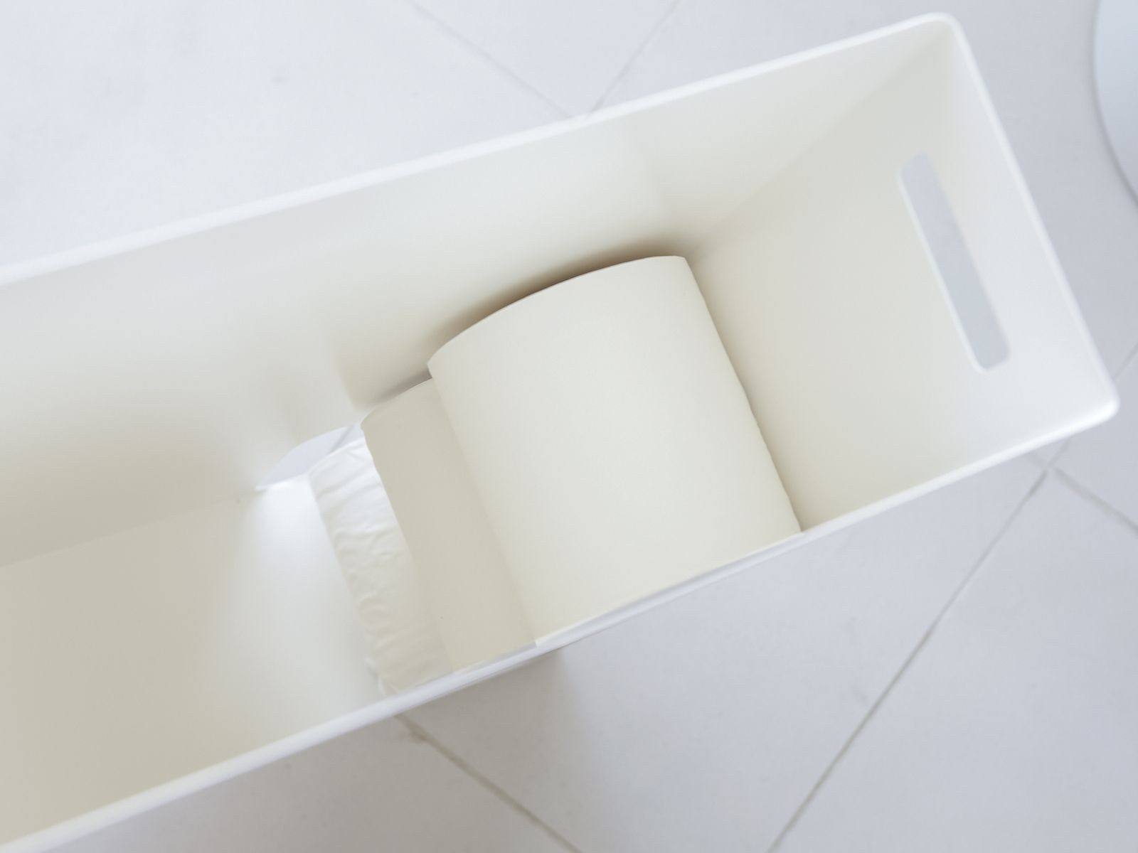Yamazaki Toiletten-Ersatzrollenhalter Tower Toilettenpapier Aufbewahrung WC-Rollen Ersatzrollen Klopapier, Toilettenpapierständer, Aufbewahrung für 8 Rollen, st – Bild 5 von 5