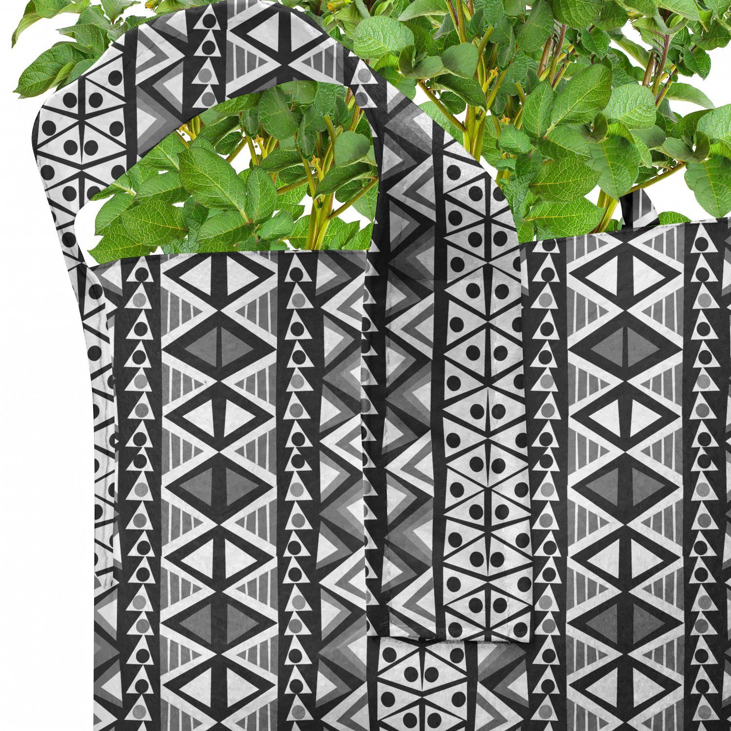 Abakuhaus Pflanzkübel hochleistungsfähig Stofftöpfe Griffen mit für Stil Boho Pflanzen, Aztec Retro