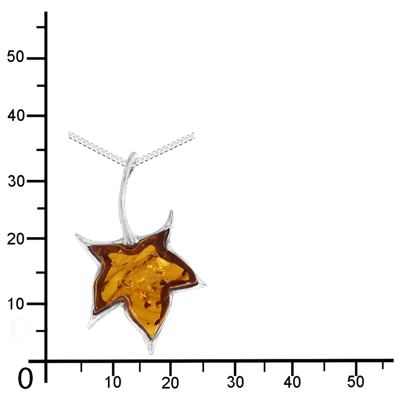 OSTSEE-SCHMUCK Kette mit Anhänger Ostsee-Schmuck Kette mit Anhänger Ahornblatt (2-tlg)