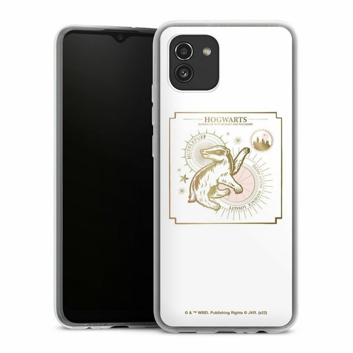 DeinDesign Handyhülle Hufflepuff Hogwarts Offizielles Lizenzprodukt Samsung Galaxy A03 Silikon Hülle Bumper Case Handy Schutzhülle