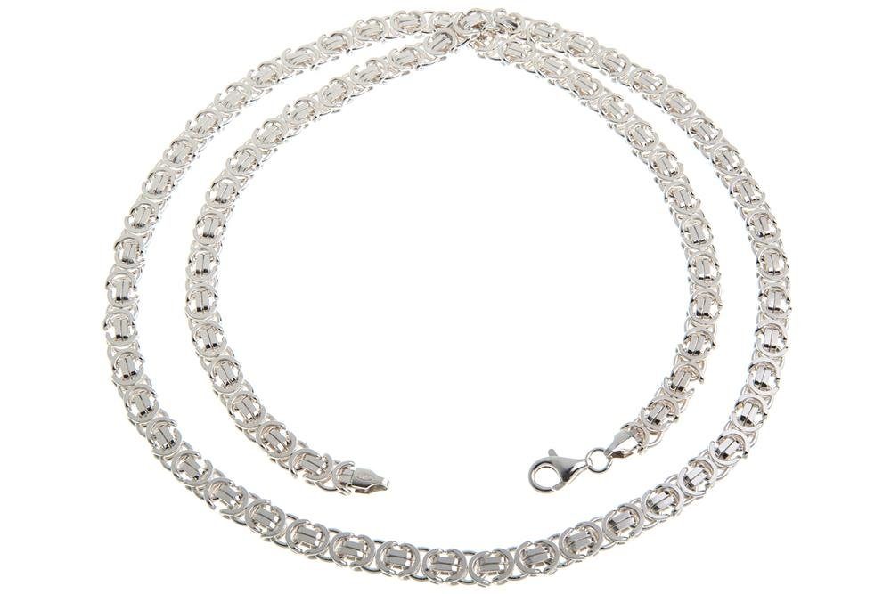 Silberkettenstore Silberkette Königskette, flach 6mm - 925 Silber, Länge wählbar von 40-100cm
