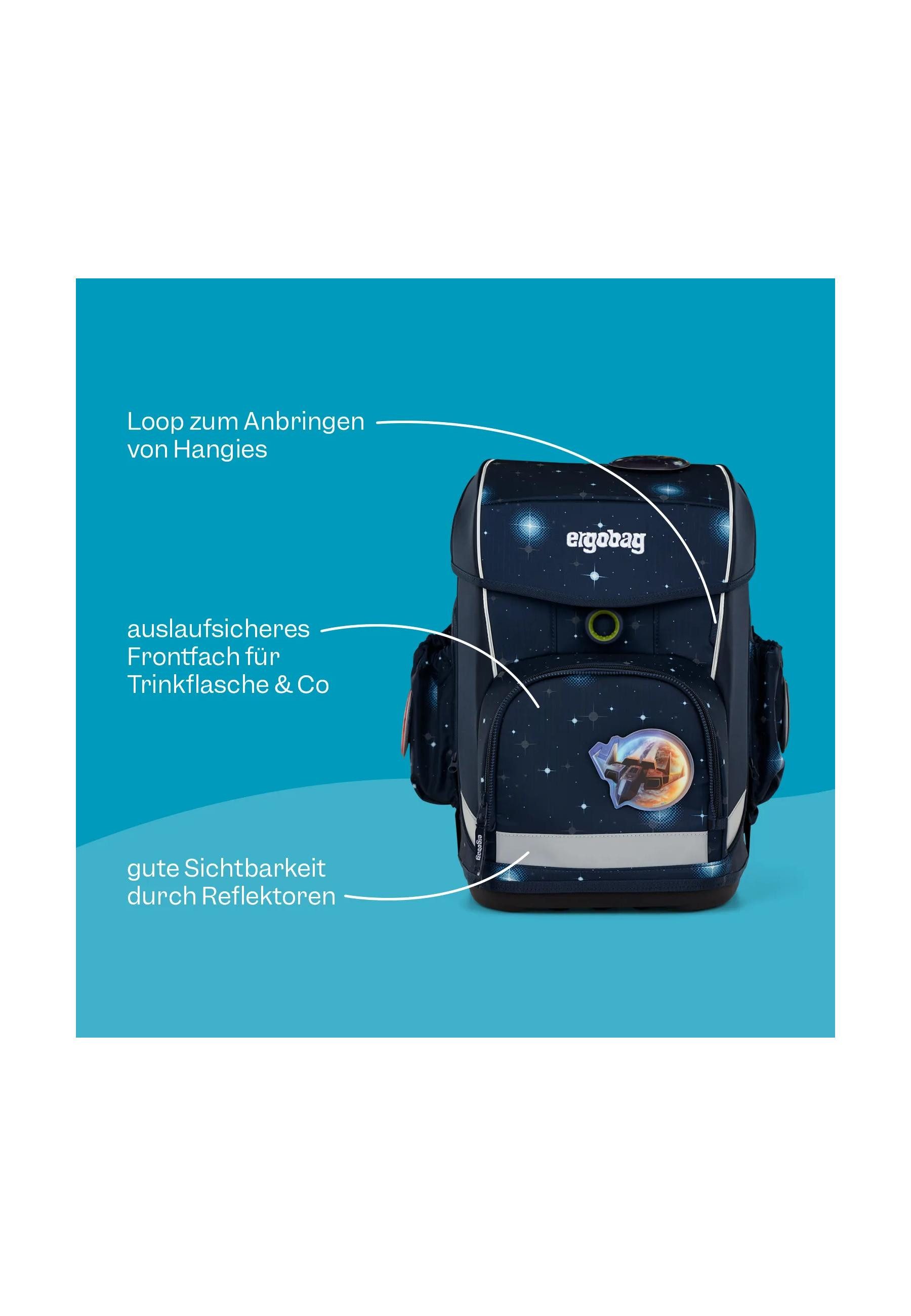 ergobag Schulranzen cubo light Set . (6-tlg., 5-teiliges Set), wiegt nur 780g