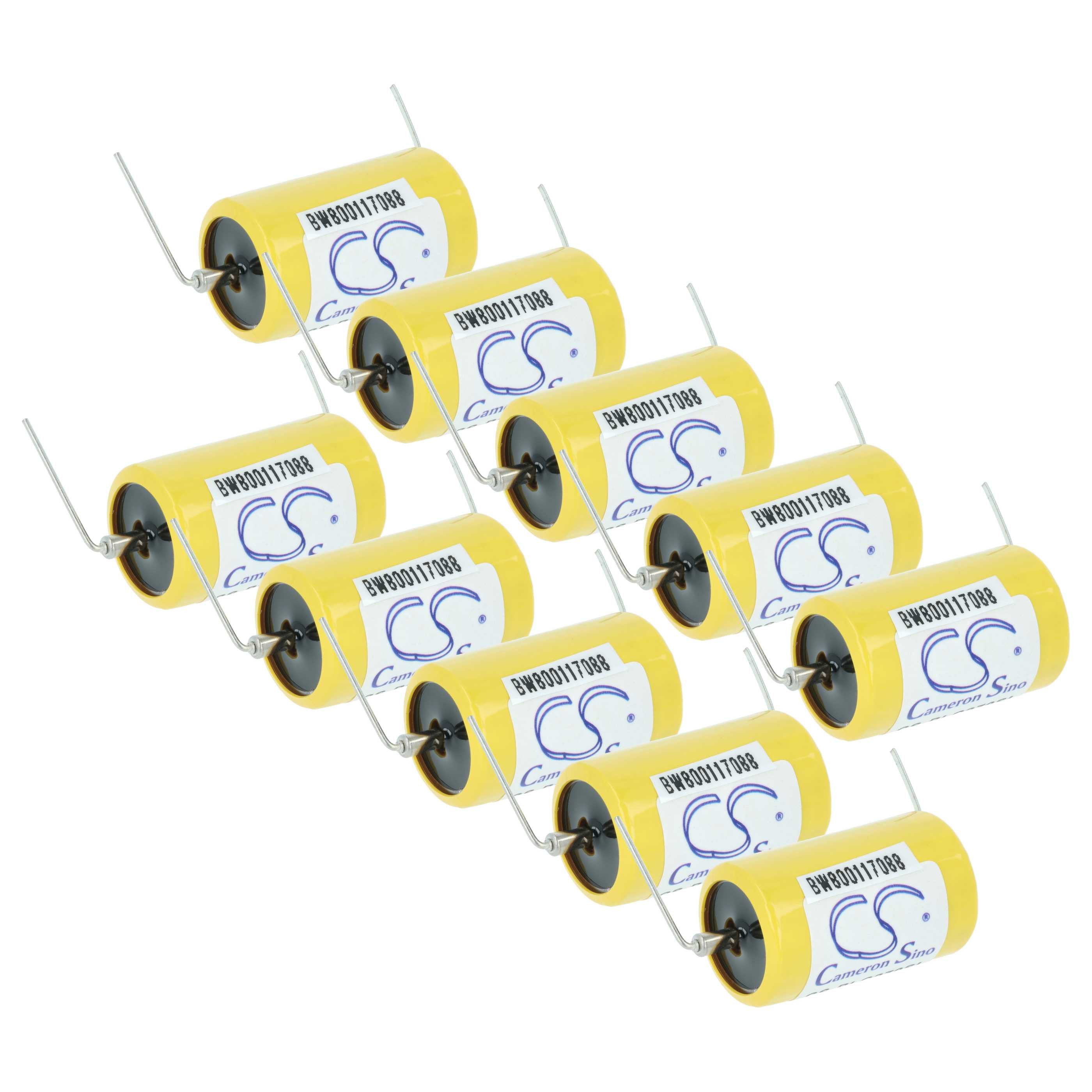 vhbw Akku für Spielzeug (1100 mAh, 3,6 V, Li-MnO2) Akku Akku Li-MnO2 1100 mAh (3,6 V, 10 St), Leistungsfähiger Ersatzakku, Universalakku geeignet für diverse