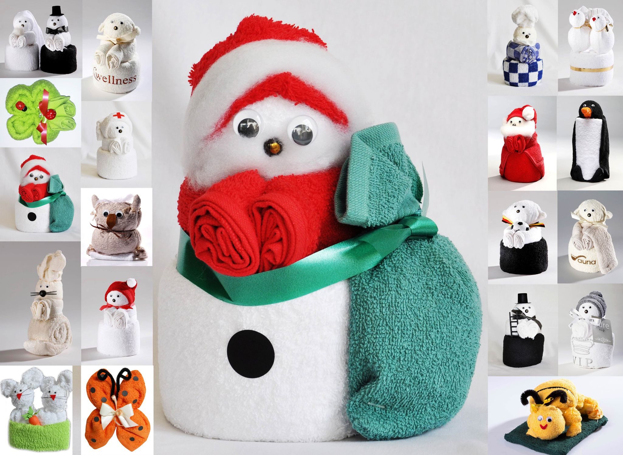 JACK Handtuch Set Frottier Geschenk Set viele Modelle Handarbeit Origami Gästetuch, (1-St), Handtuch, Waschhandschuh, gefaltete Tiere, tolle Geschenkidee