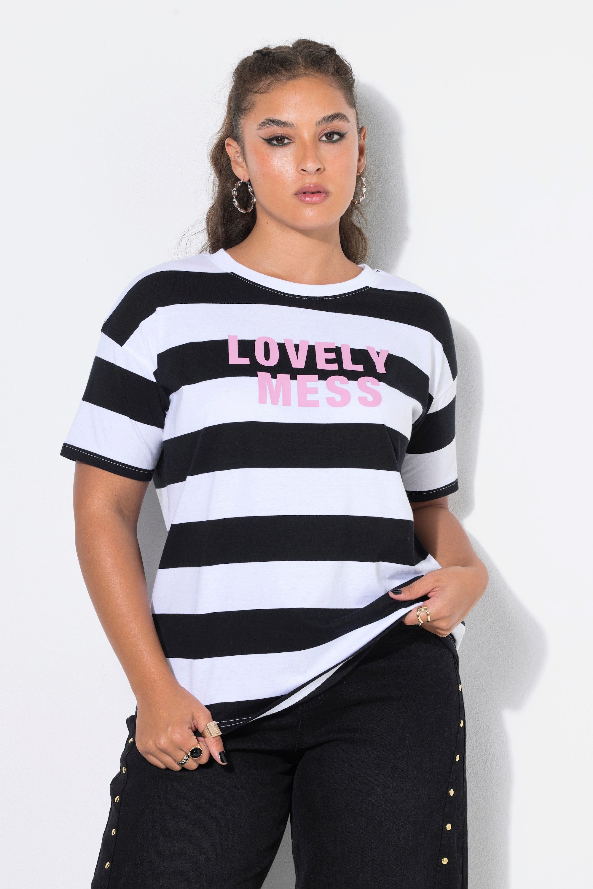 Studio Untold T-Shirt T-Shirt Oversize Shape Blockstreifen Statement