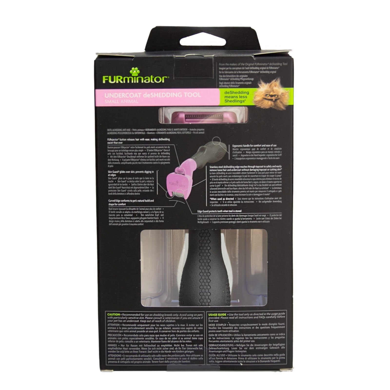 FURminator Fellbürste für Kleintiere, deShedding Pflege Werkzeug