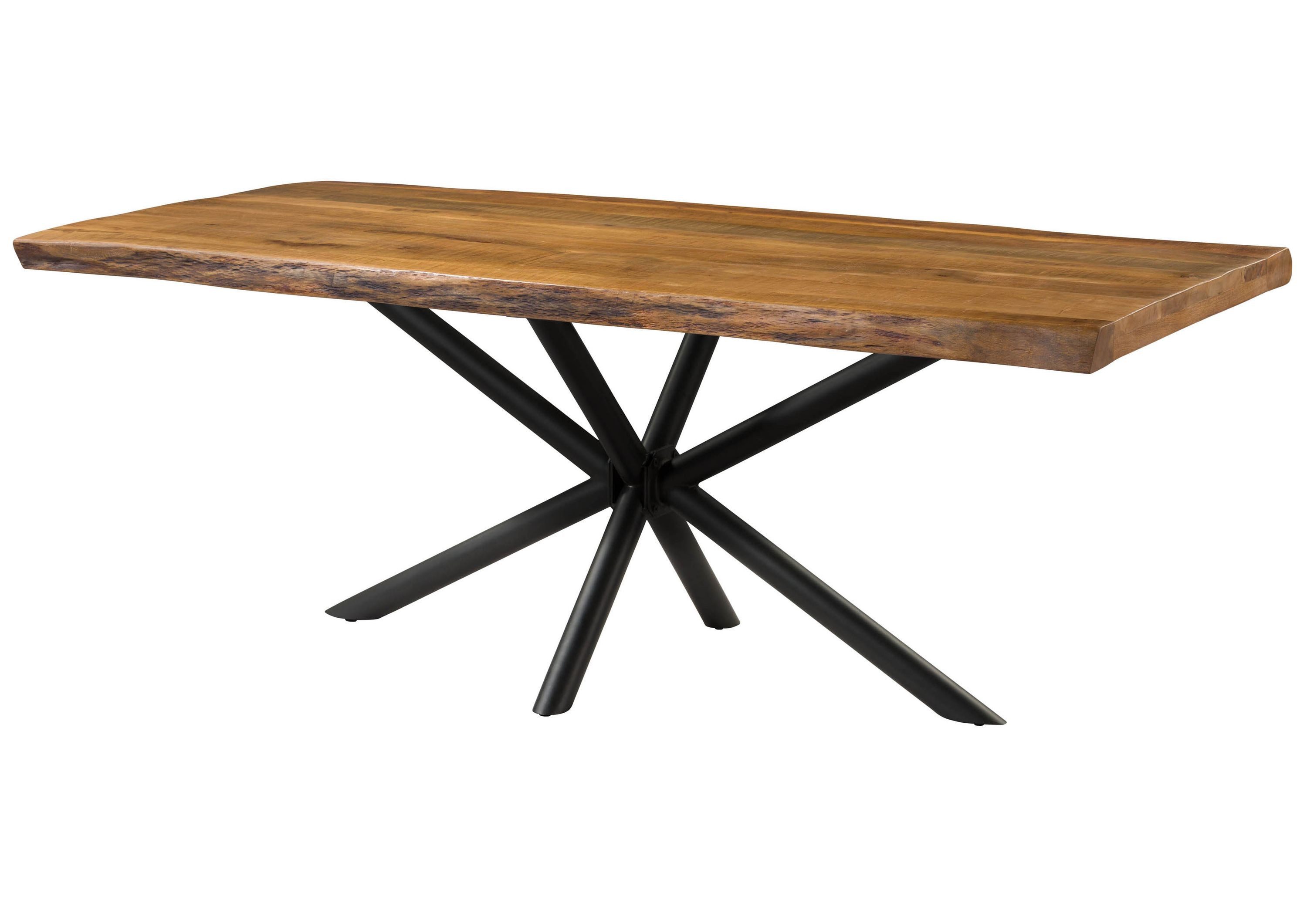 Massivmoebel24 Esstisch FREEFORM Mango Massivholz natur (Massivholz zerlegt 72 kg FREEFORM), Mango 180x90cm natur lackiert