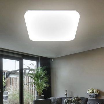Globo LED Deckenleuchte, LED-Leuchtmittel fest verbaut, Warmweiß, Deckenlampe Deckenleuchte Küchenlampe opal weiß LED Flurleuchte