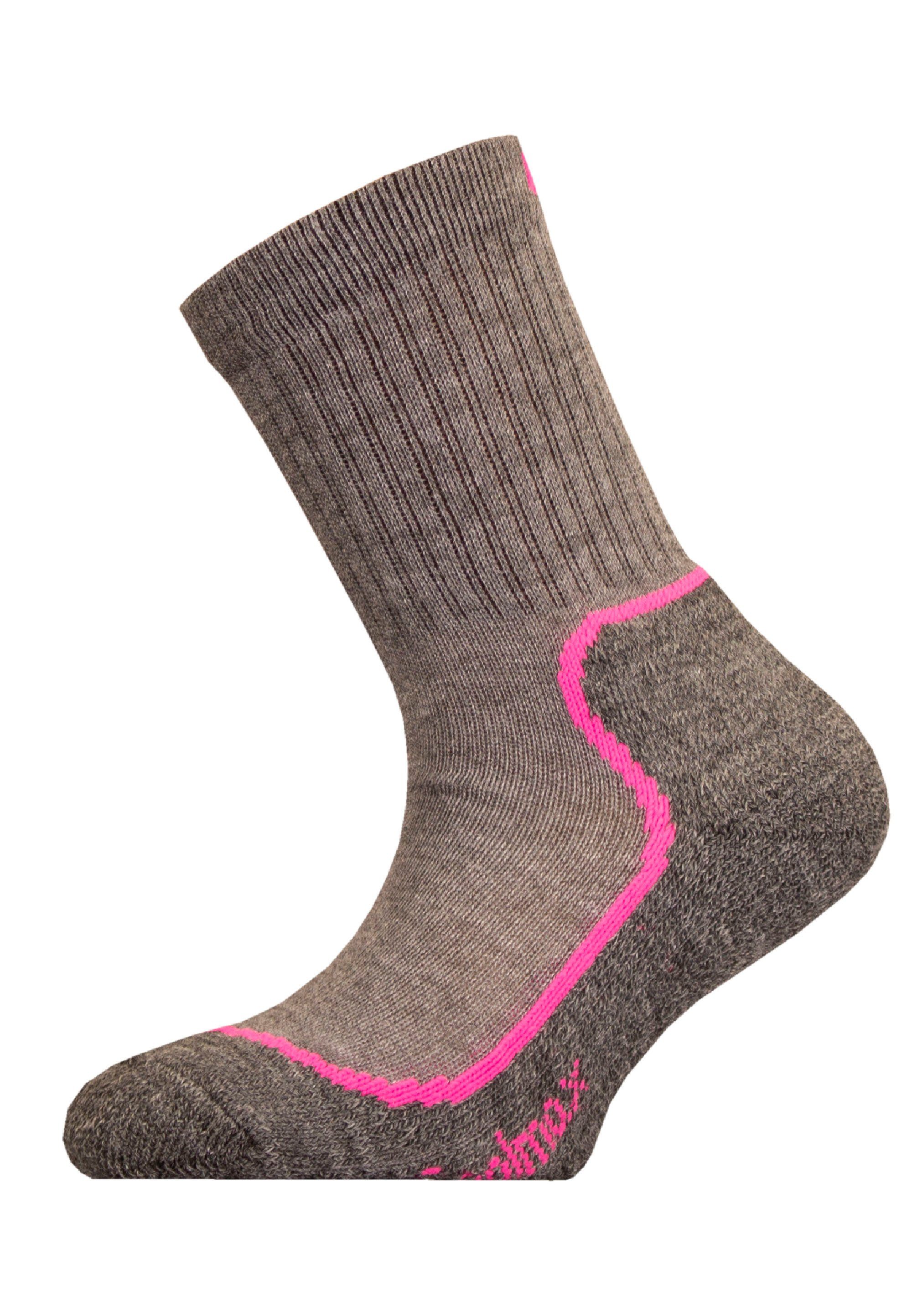 UphillSport Socken KEVO JR (1-Paar) mehrlagiger grau Coolmax und Struktur mit