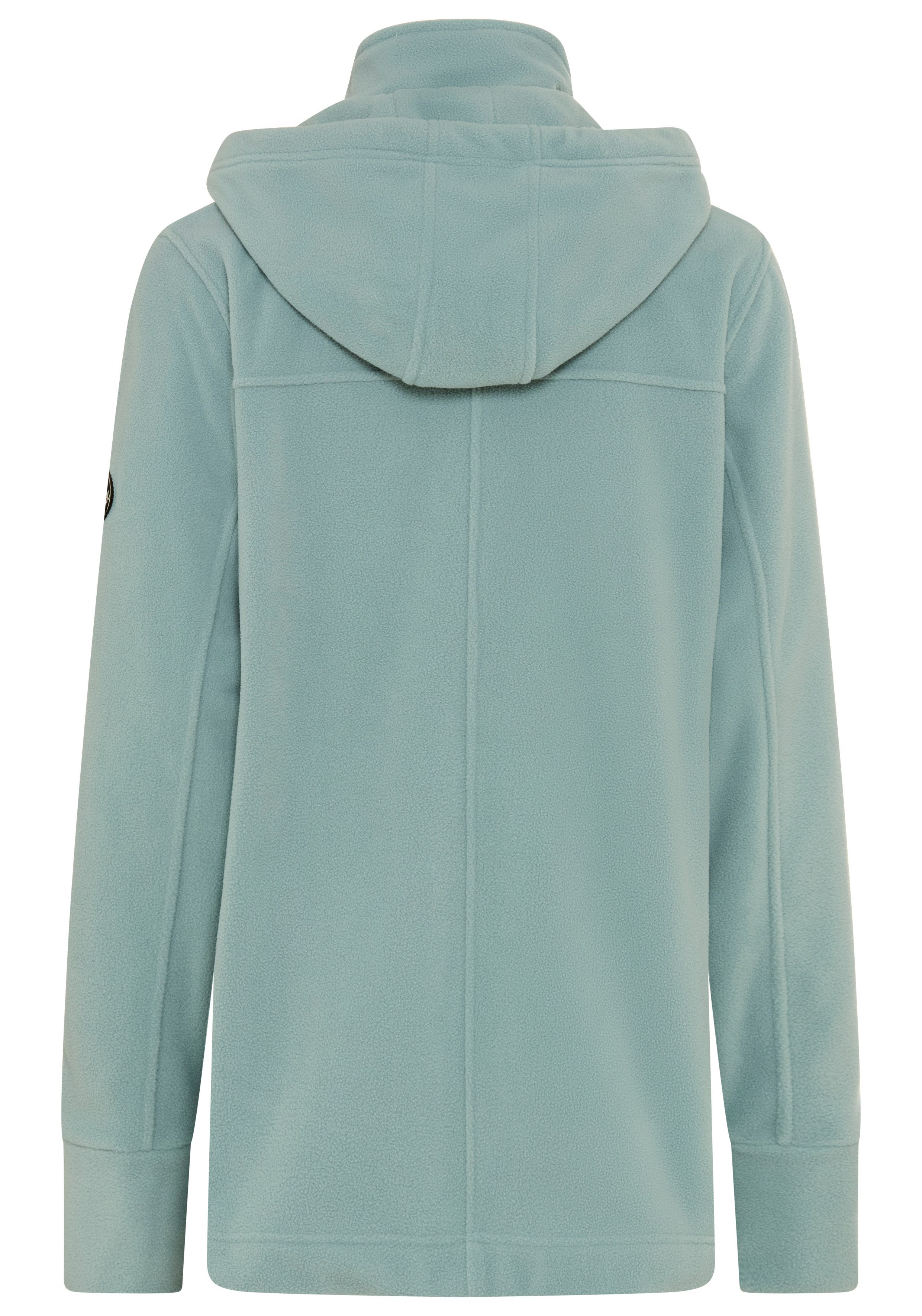 Polarino Fleecejacke Große Größen mit Kapuze, hüftbedeckende Länge, bequemer Schnitt, wärmendes Fleece