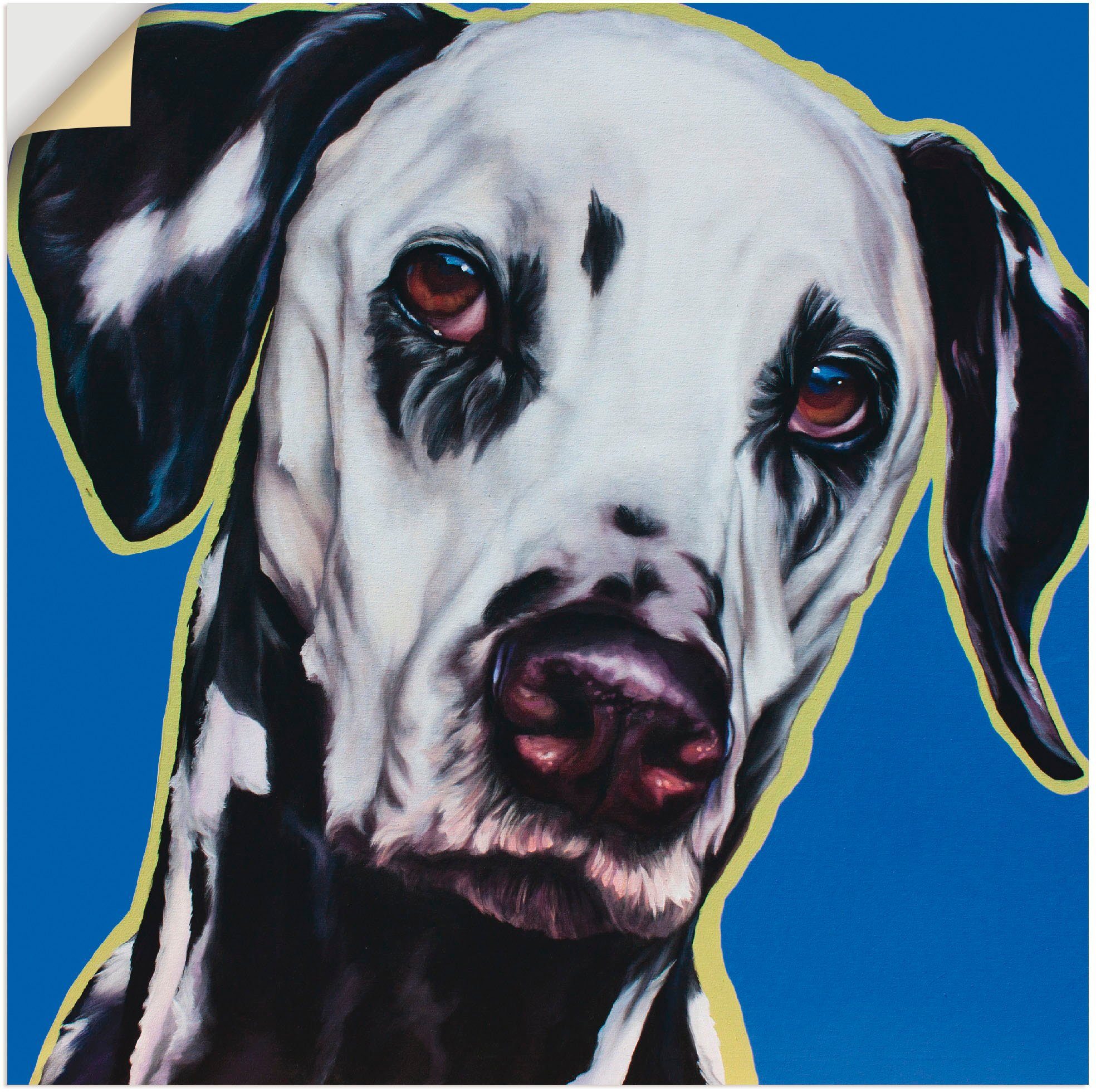 Poster Artland Haustiere oder Dalmatiner Wandbild versch. Wandaufkleber als Chet, St), (1 Leinwandbild, Größen in