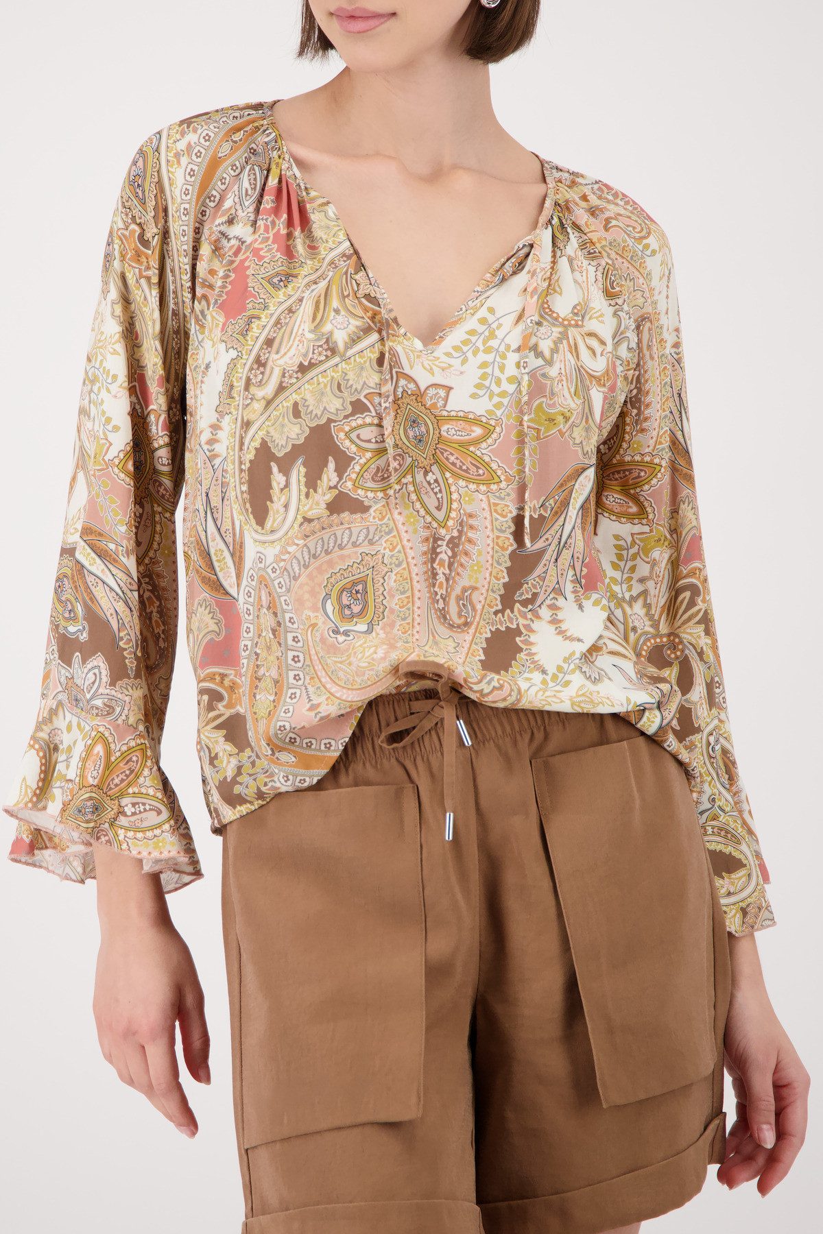 Monari Schlupfbluse Bluse Paisleydruck allover Regular fit mit Paisleymuster
