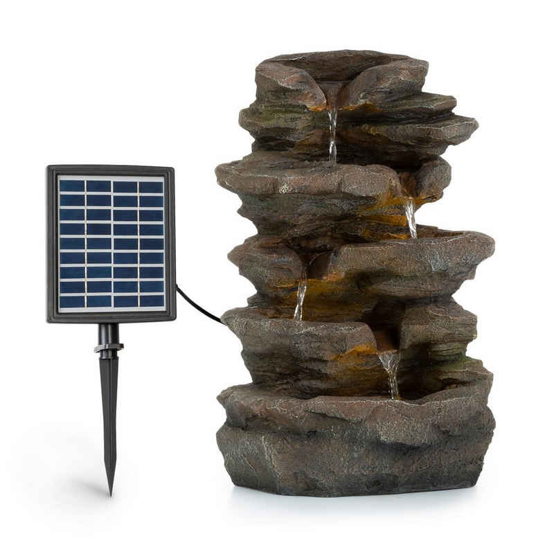 blumfeldt Wasserspiel Stonehenge Solarbrunnen, (Set, 5 tlg., inkl. Pumpe,Solarpanel;LED-Beleuchtung und Anschlussmaterial), spring zimmer zier brunnen led-beleuchtung terasse solar outdoor