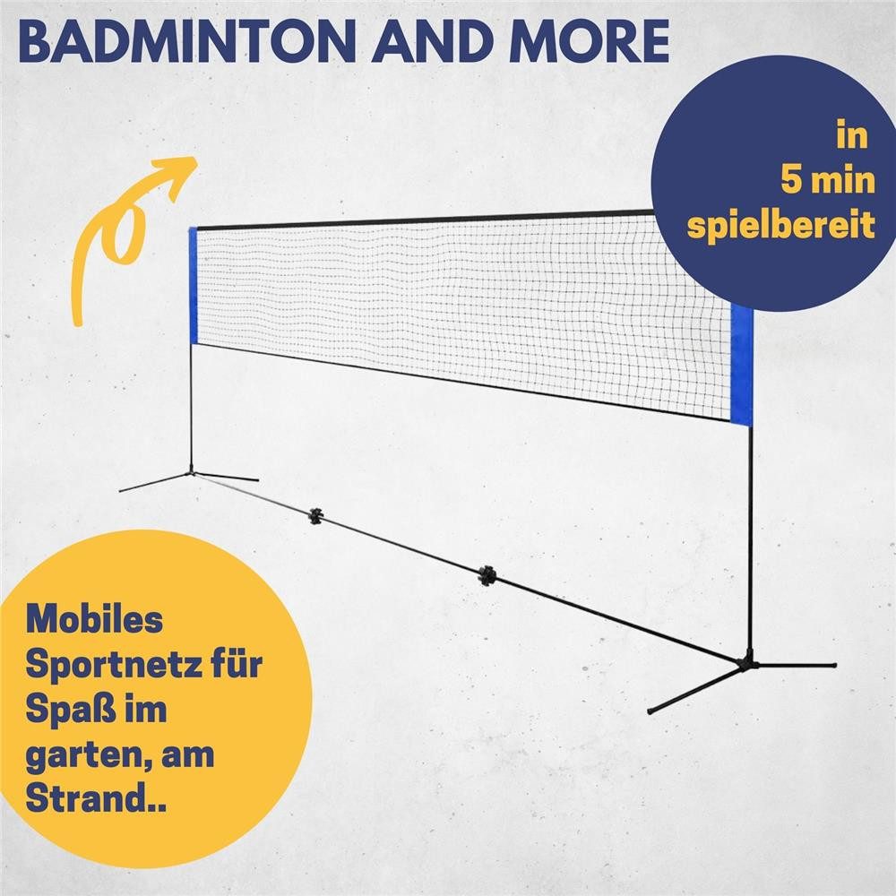 Best Sporting Volleyballnetz Volleyballnetz Outdoor 4 in 1, 310 cm breit, höhenverstellbar