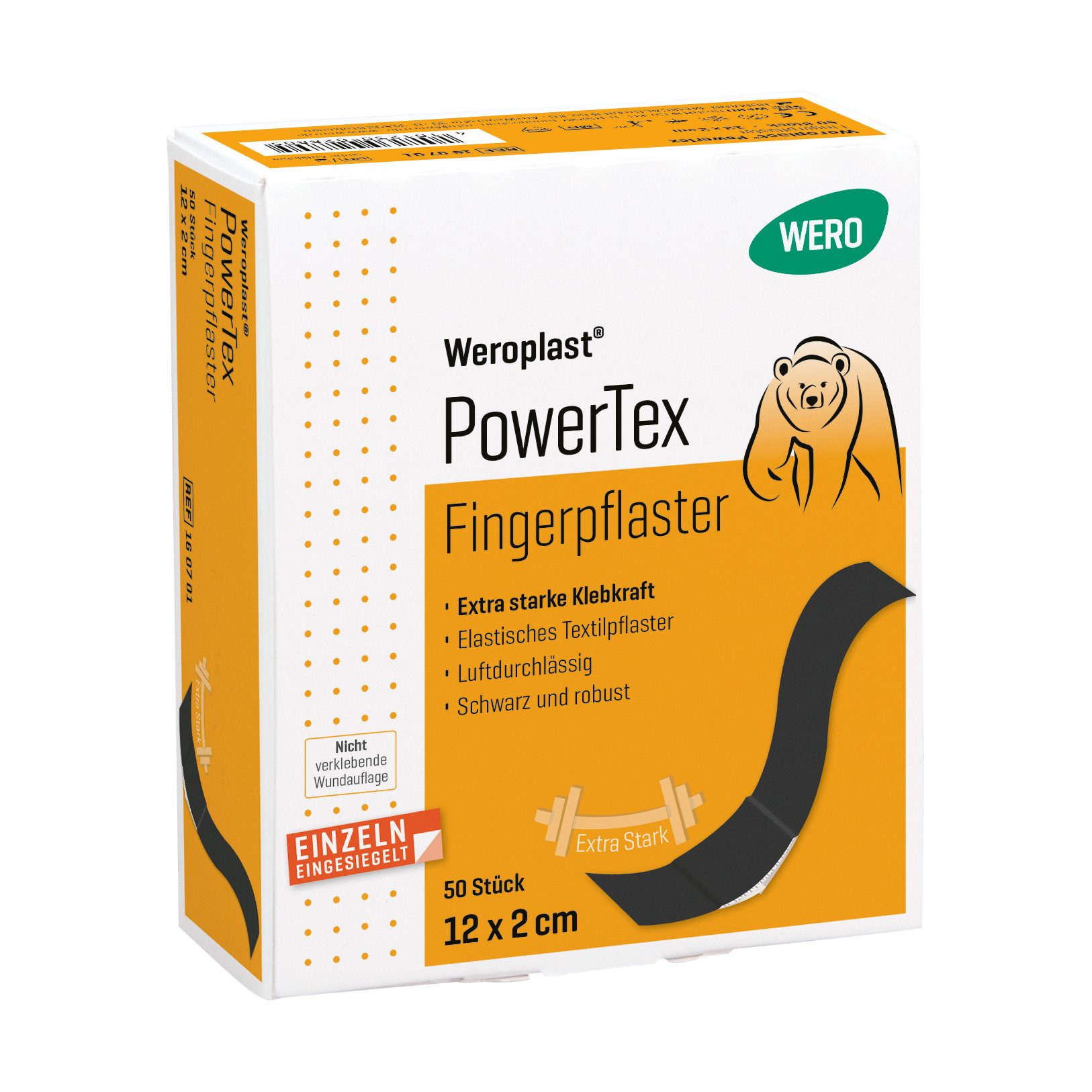 Weroplast® Wundpflaster PowerTex Fingerpflaster (50 St), Fingerpflaster