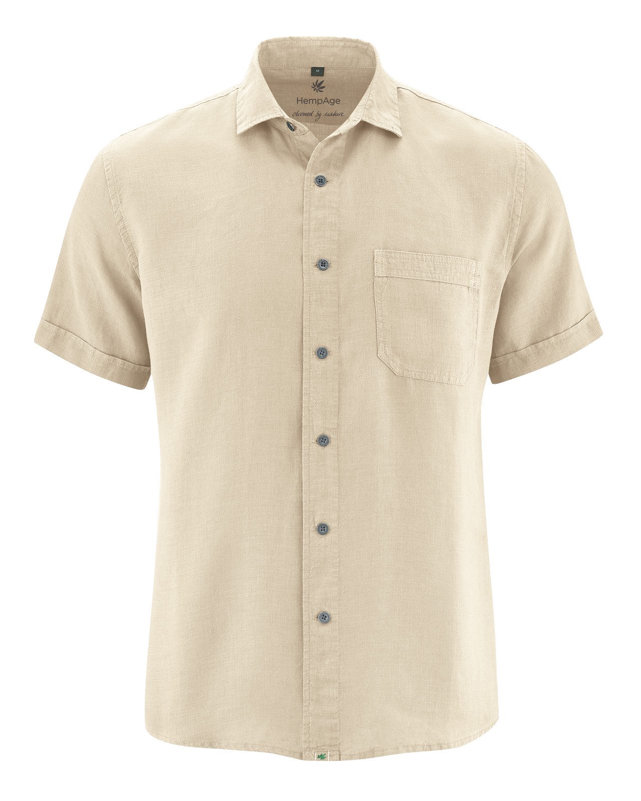 HempAge Kurzarmhemd DH047 100% Hanf Kurzarmhemd