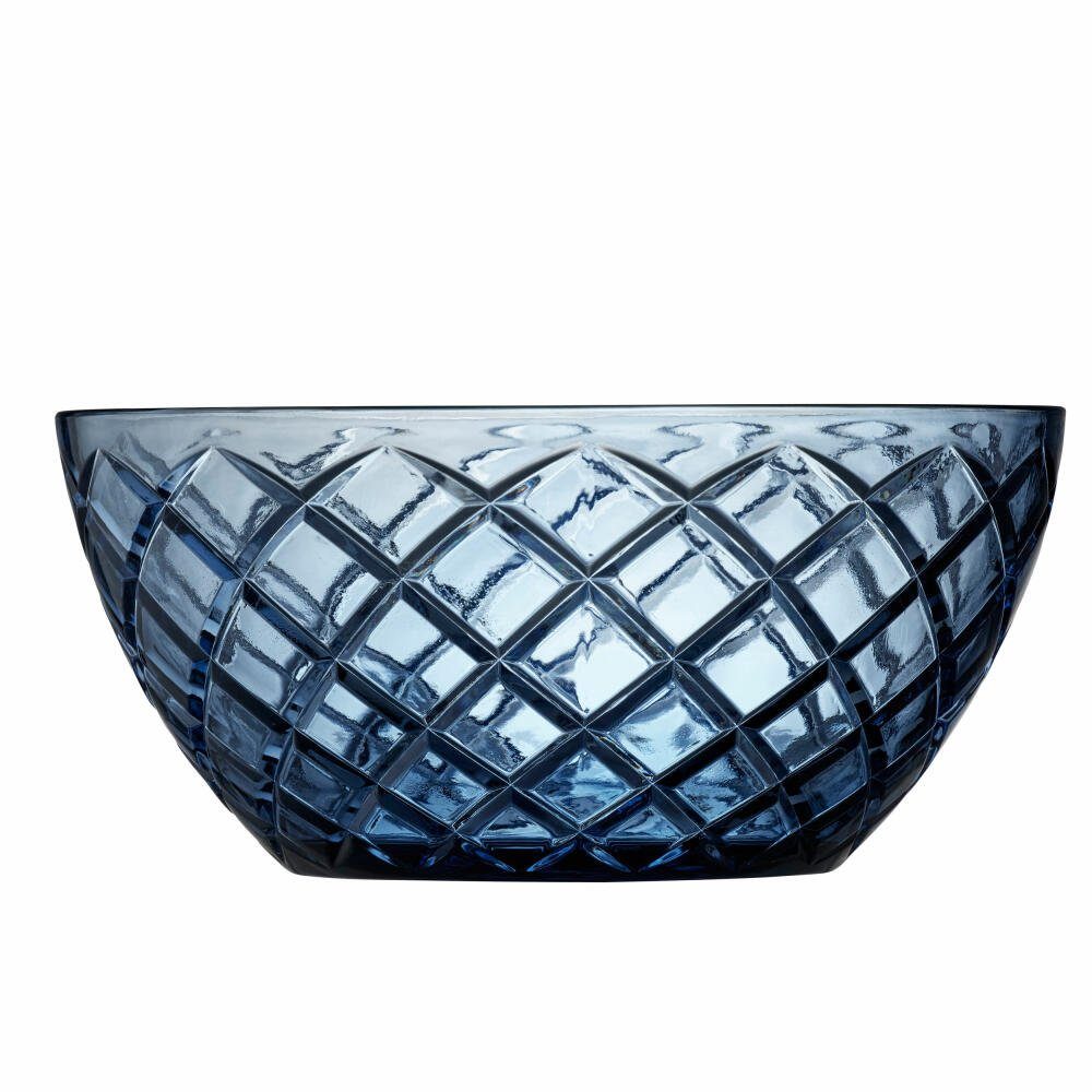 LYNGBY-GLAS Salatschüssel Sorrento Blau, 24 cm, Glas