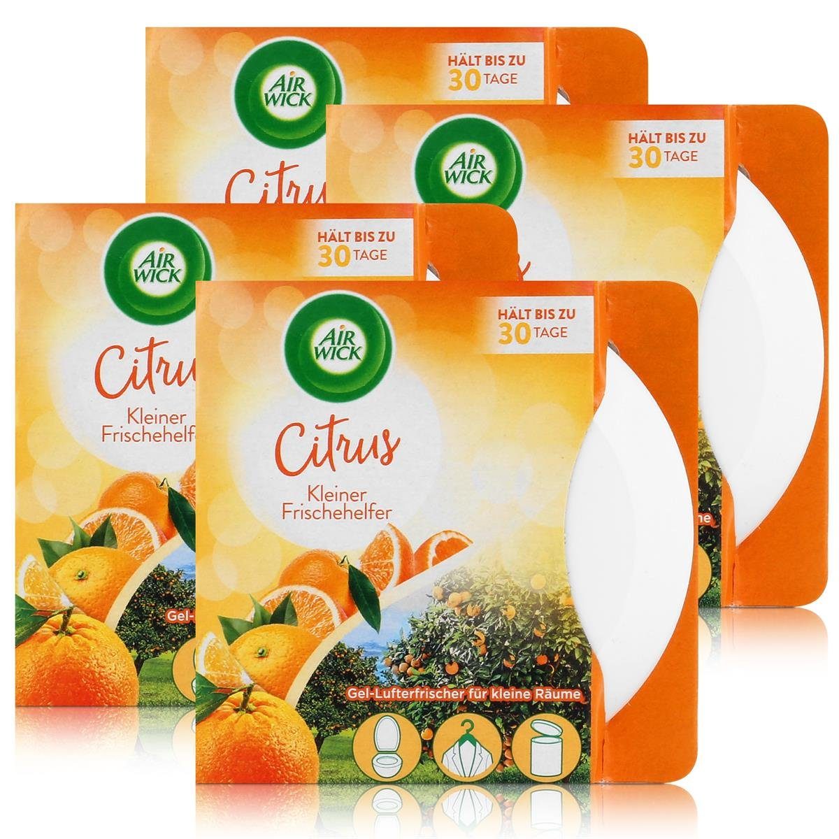 Air Wick Raumduft Air Wick Gel-Lufterfrischer Kleiner Helfer Citrus - Raumduft (4er Pack