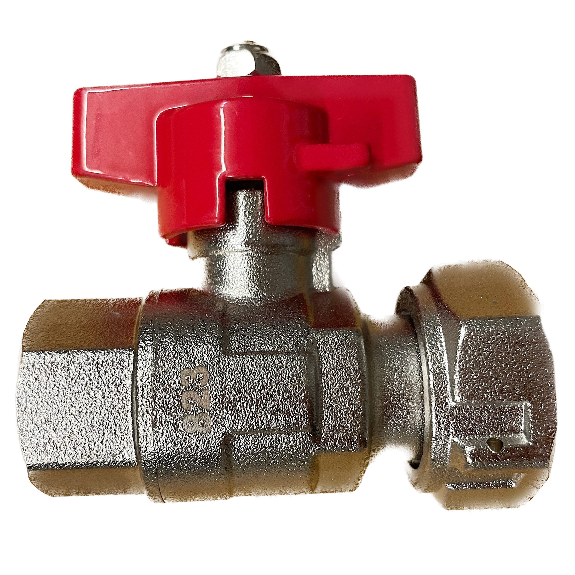 ZAEHLER.de Kugelhahn mit losem Überwurf und Innengewinde starr, Flügelgriff, Messing MS58, max. 32 bar, (wählbar in 1/2" Zoll (DN15), 3/4" (DN20), 1" (DN25) und 1 1/4" (DN32), robuste Bauweise