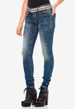 Cipo & Baxx Slim-fit-Jeans mit stylischer Kette in Straight Fit
