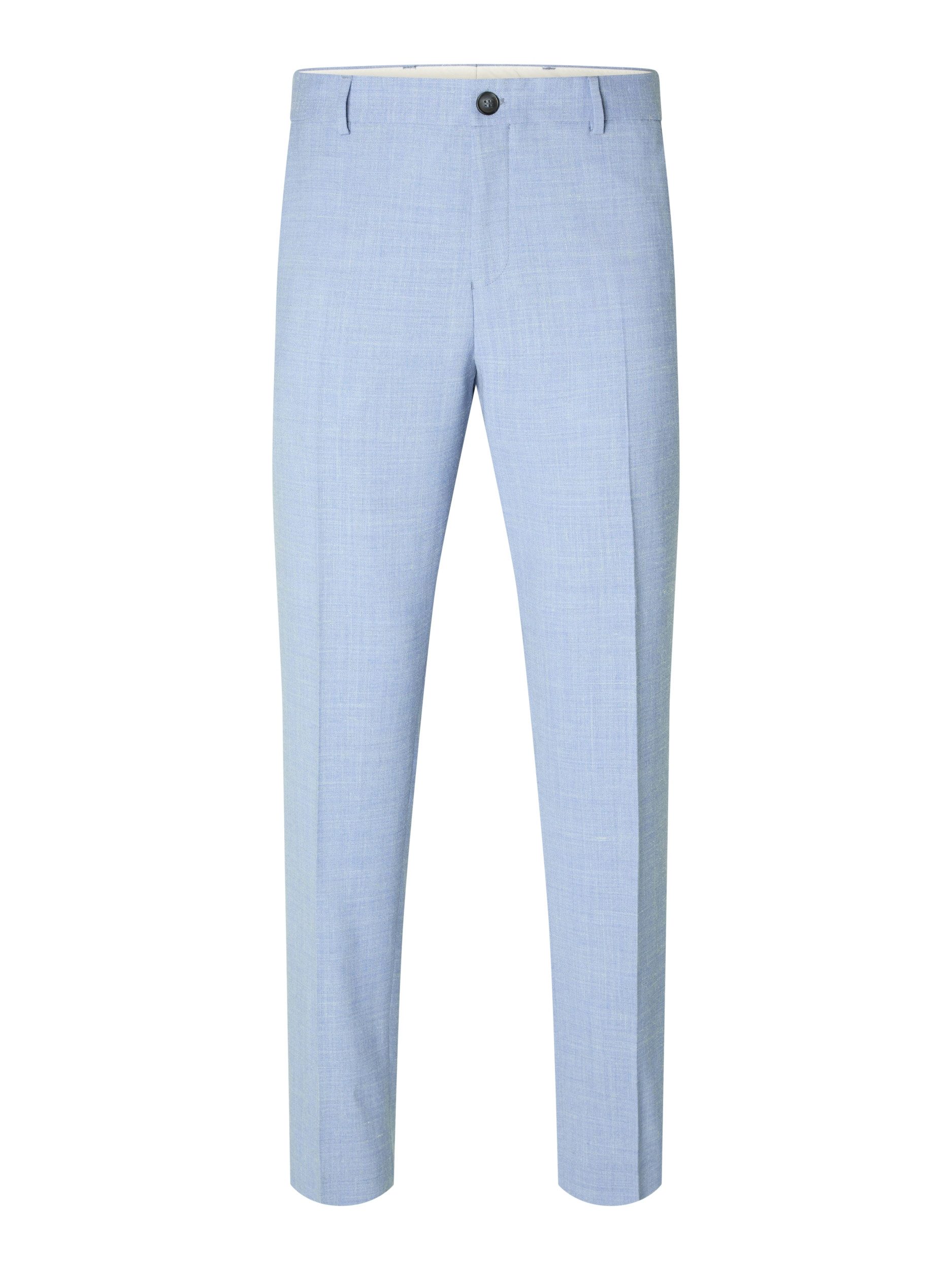 SELECTED HOMME Anzughose - Leinenhose SLHSLIM-OASIS LINEN - Slim Fit Slim-Fit-Anzughose mit Bügelfalten und Leinen-Woll-Anteil
