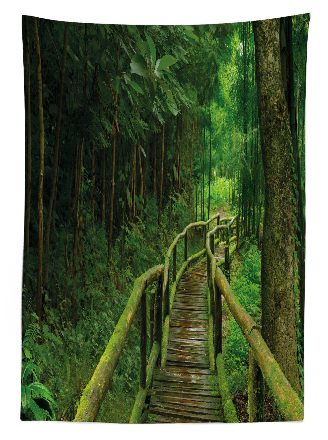 Abakuhaus Tischdecke Regenwald Farbfest Farben, Außen Klare Für Bereich den Dschungel Waschbar in geeignet Thailand