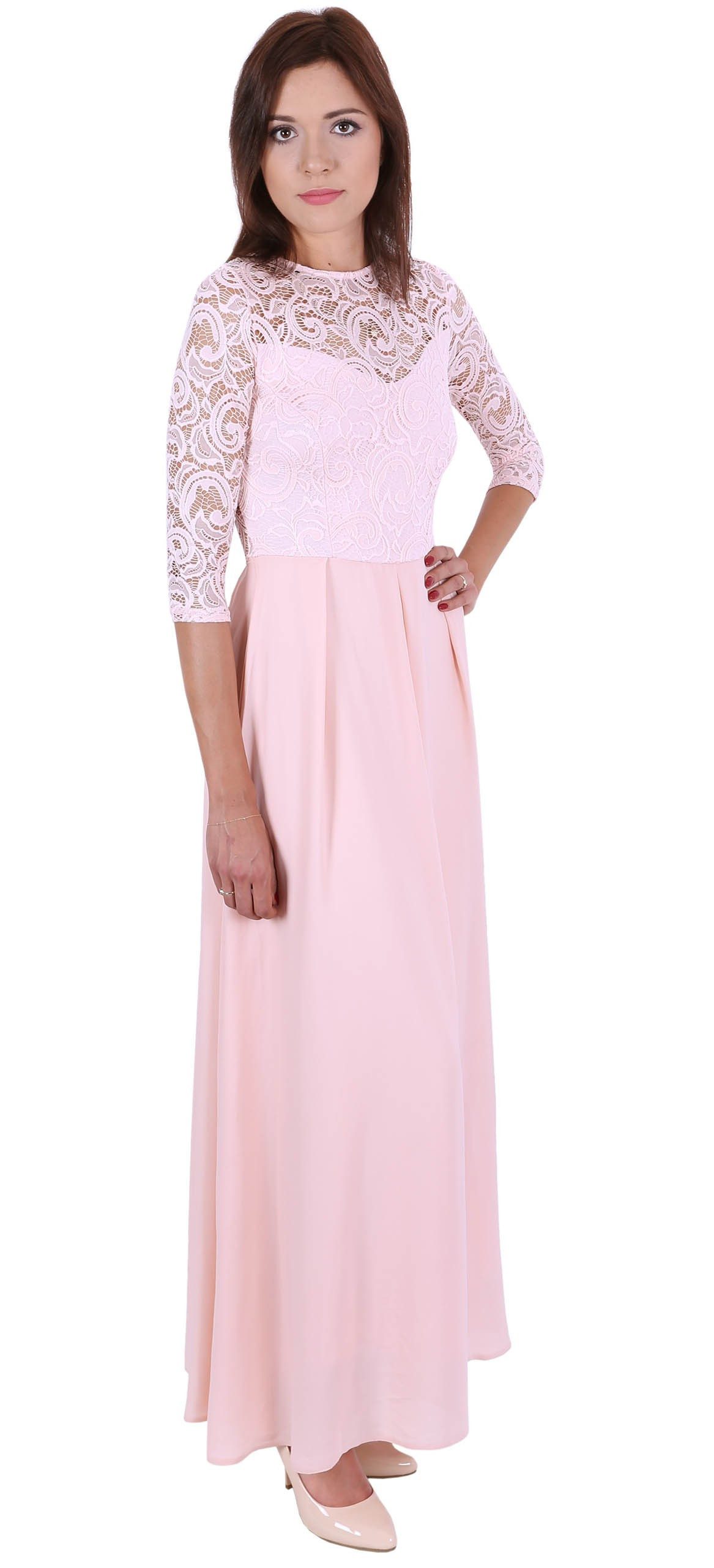 Sarcia.eu Maxikleid John Zack Rosa/Maxirock mit Spitzenoberteil S