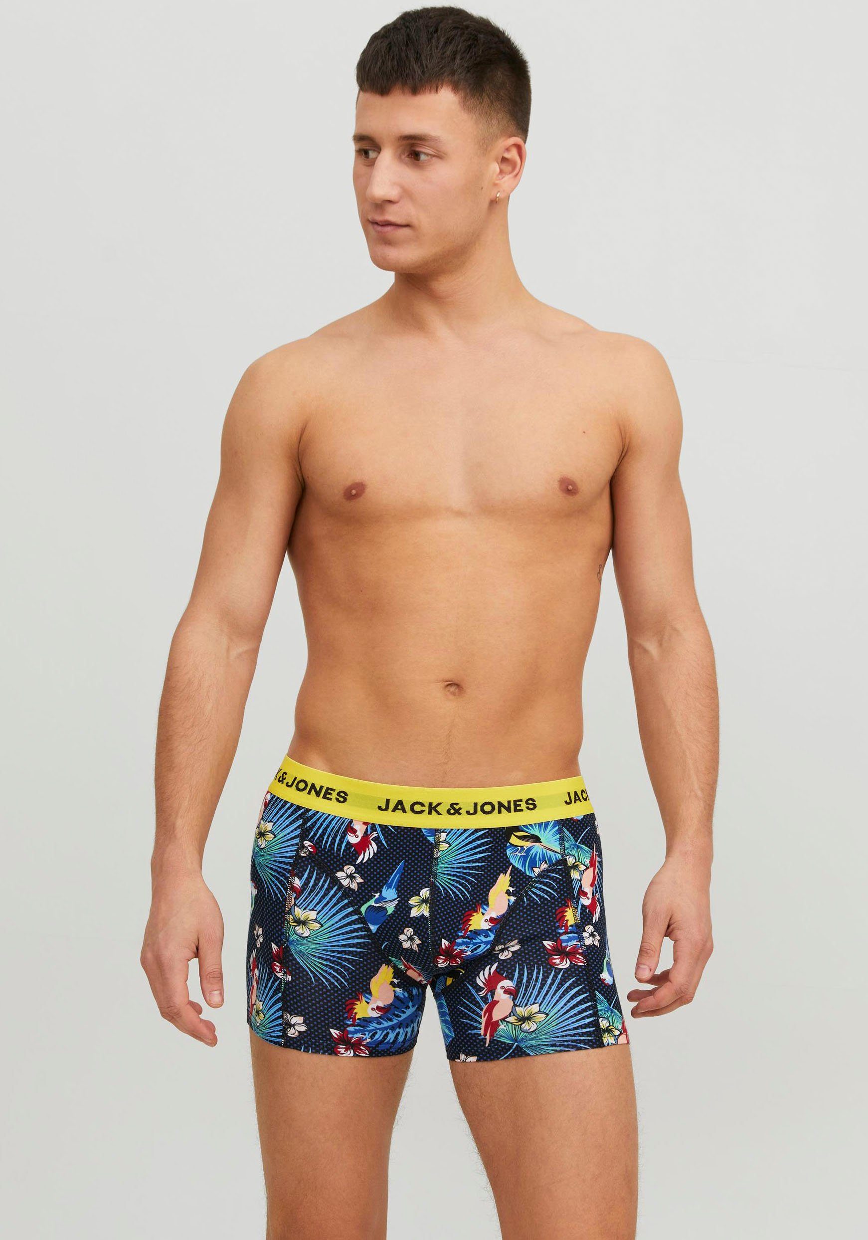 Jack & Jones Trunk JACFLOWER (Packung, surf web / NOOS TRUNKS black 3-St) 3 PACK the / black BIRD