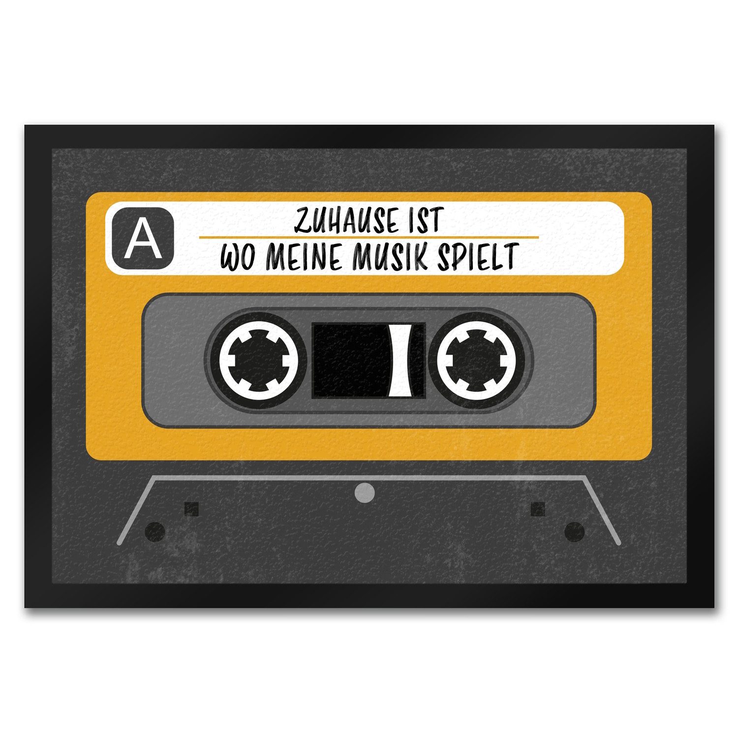 speecheese Fußmatte Zuhause ist wo meine Musik spielt Fußmatte in 35x50 cm im trendigen