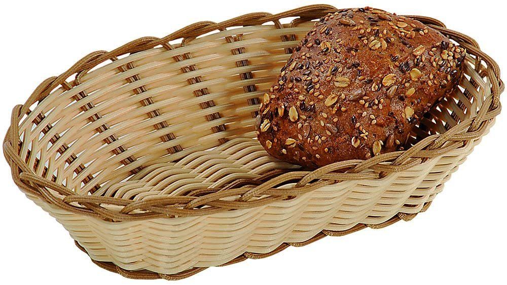 KESPER® Brotkorb Brotkorb, 2-farbig aus Kunststoff, oval 26 x 17 x 7 cm 19810, (1-tlg)