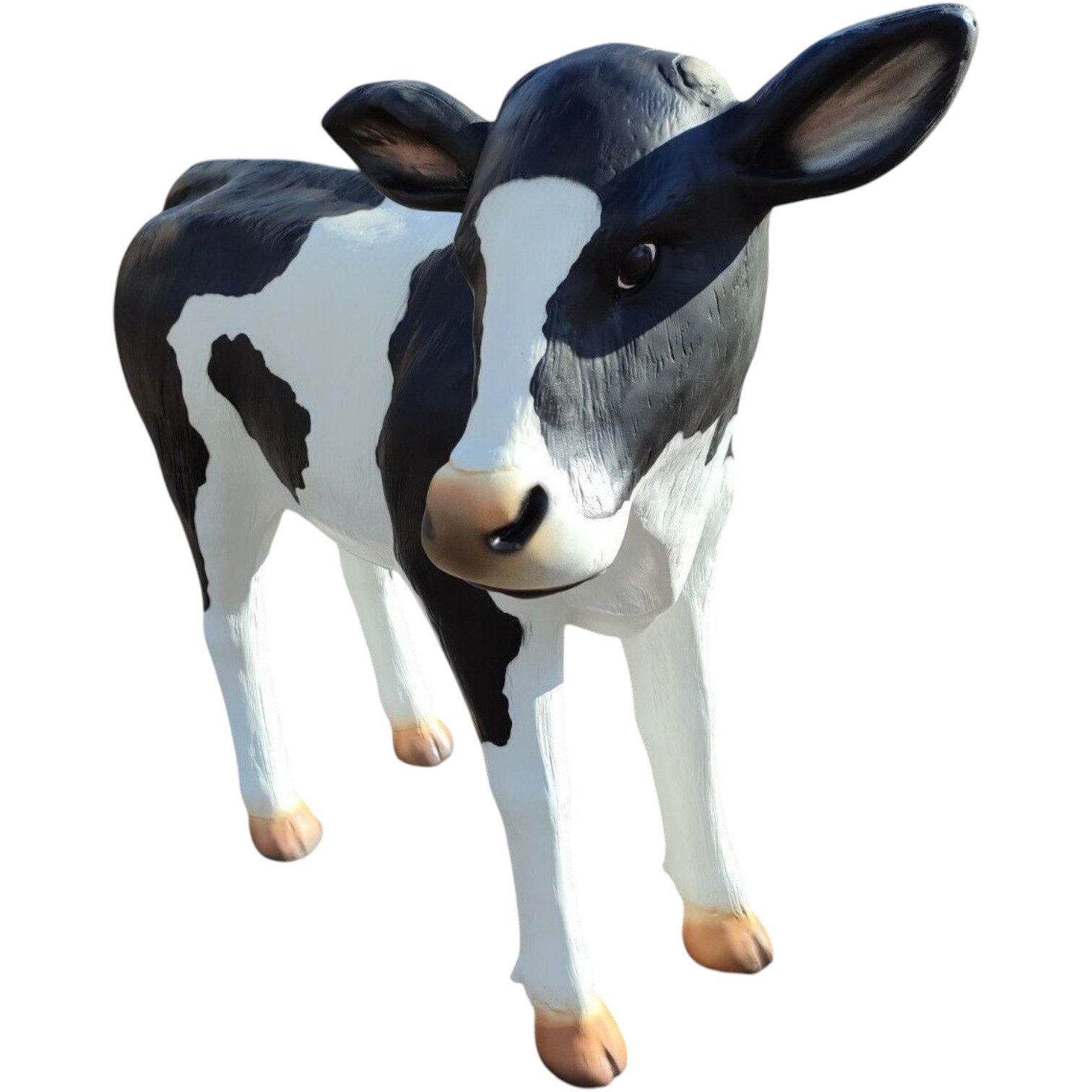 DEKO VERTRIEB BAYERN Gartenfigur XXL Kalb lebensgross Premium Gartendeko lebensecht