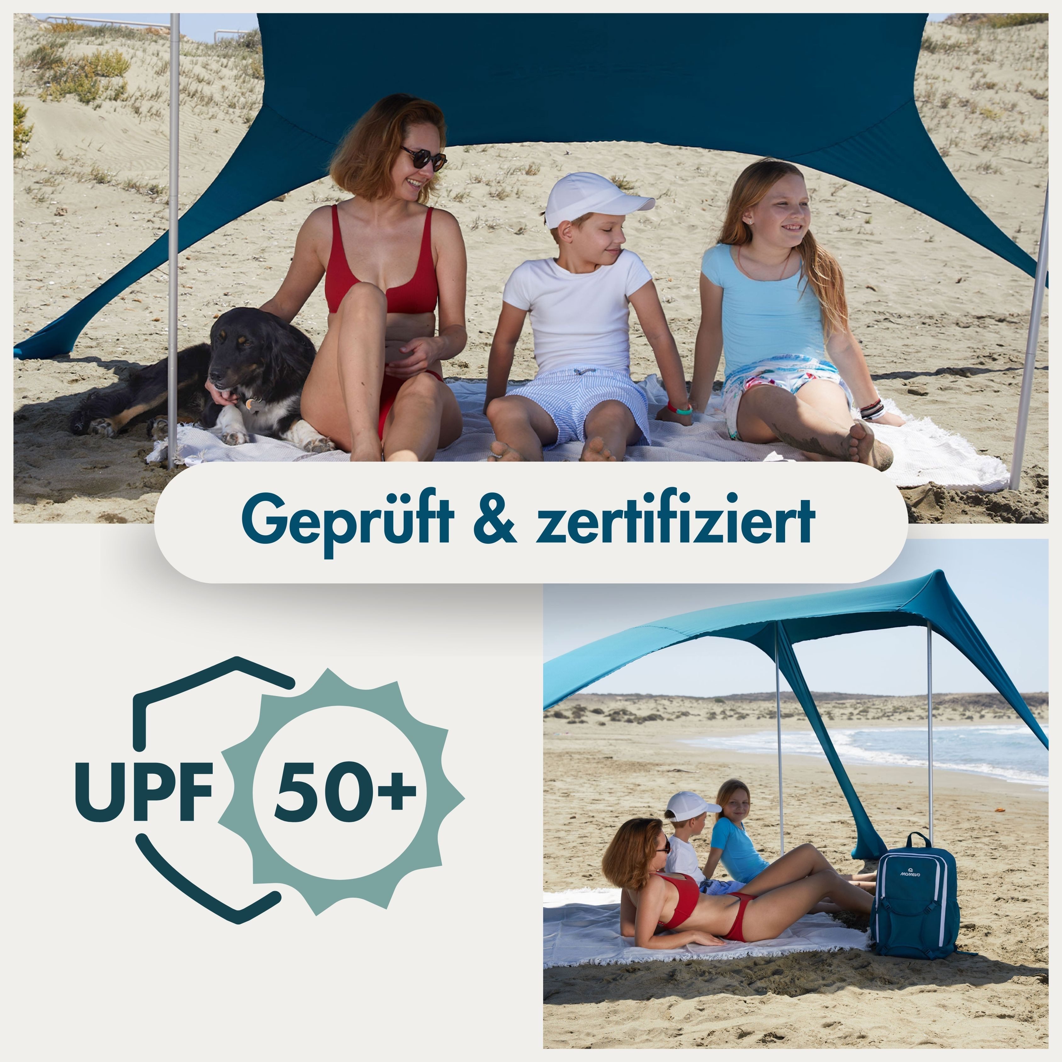 Momevo Strandmuschel Strandzelt mit UV Schutz günstig online kaufen