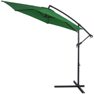 Kingsleeve Sonnenschirm, 300 cm Individuell Neigbar Kippbar Wasserabweisend Windöffnung für stabilen Stand Ampelschirm Marktschirm Gartenschirm
