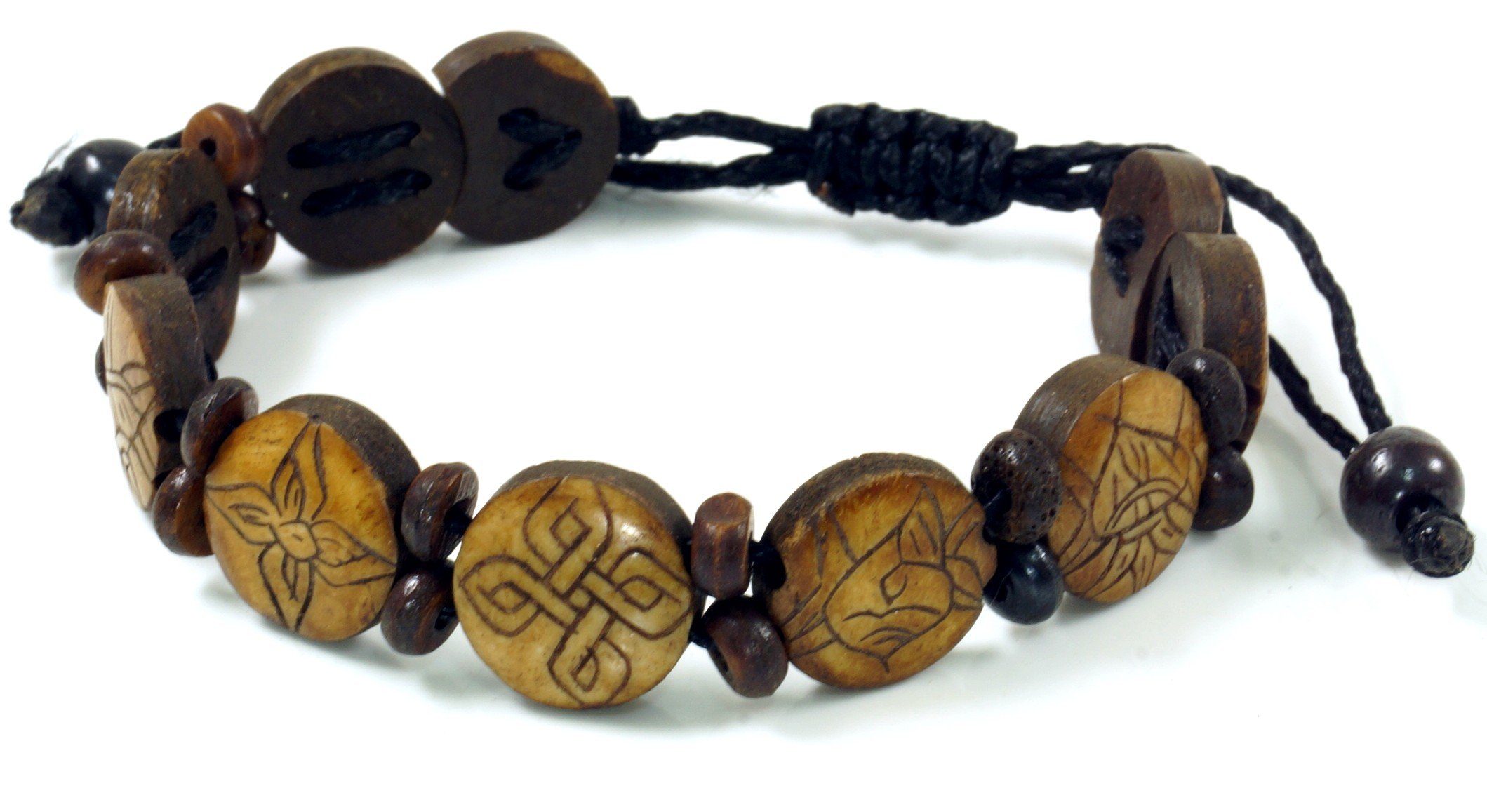 Guru-Shop Armreif Buddhistisches Armband Ashtamangala - braun.. günstig online kaufen