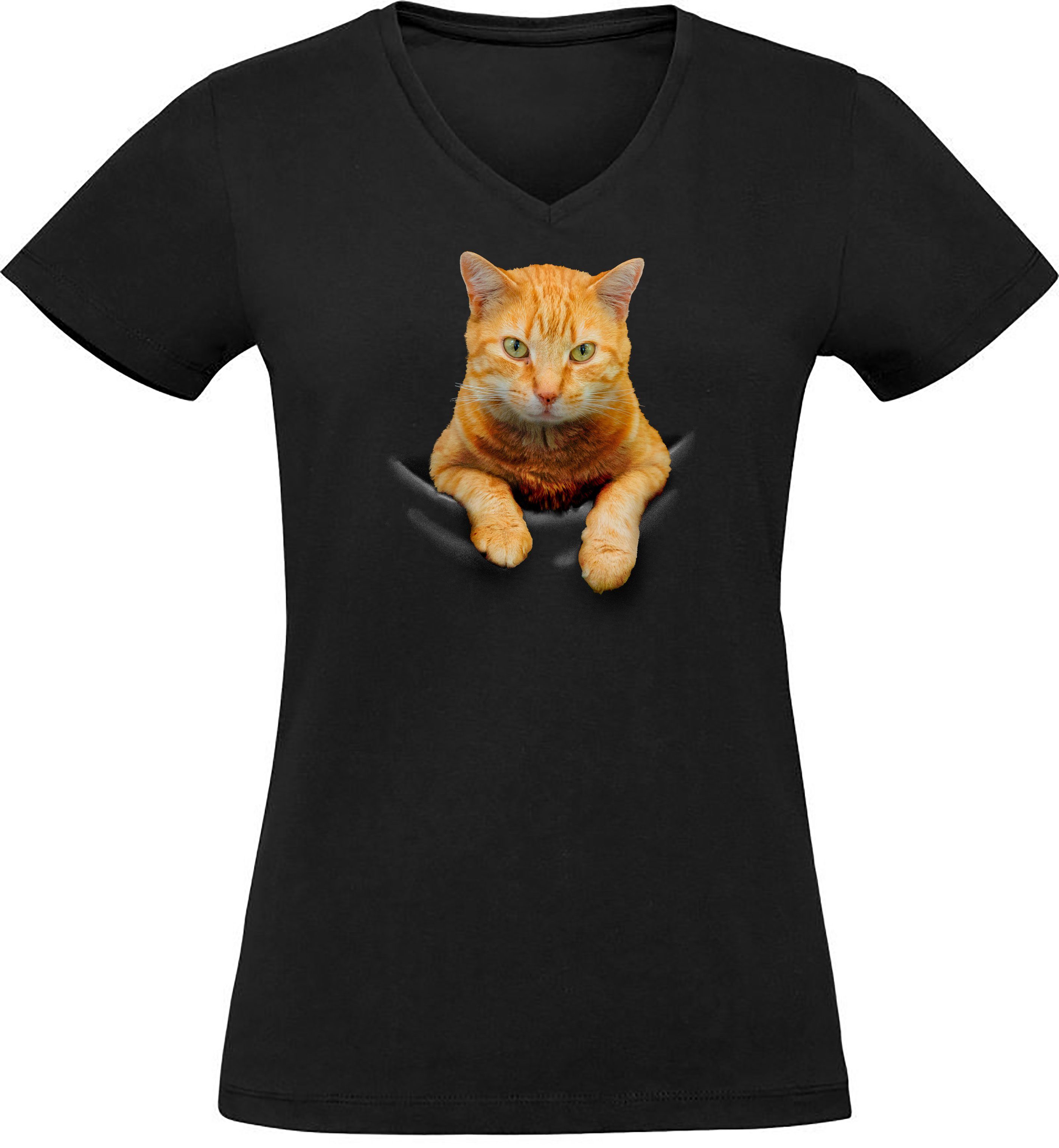MyDesign24 T-Shirt Damen Katzen Print Shirt günstig online kaufen