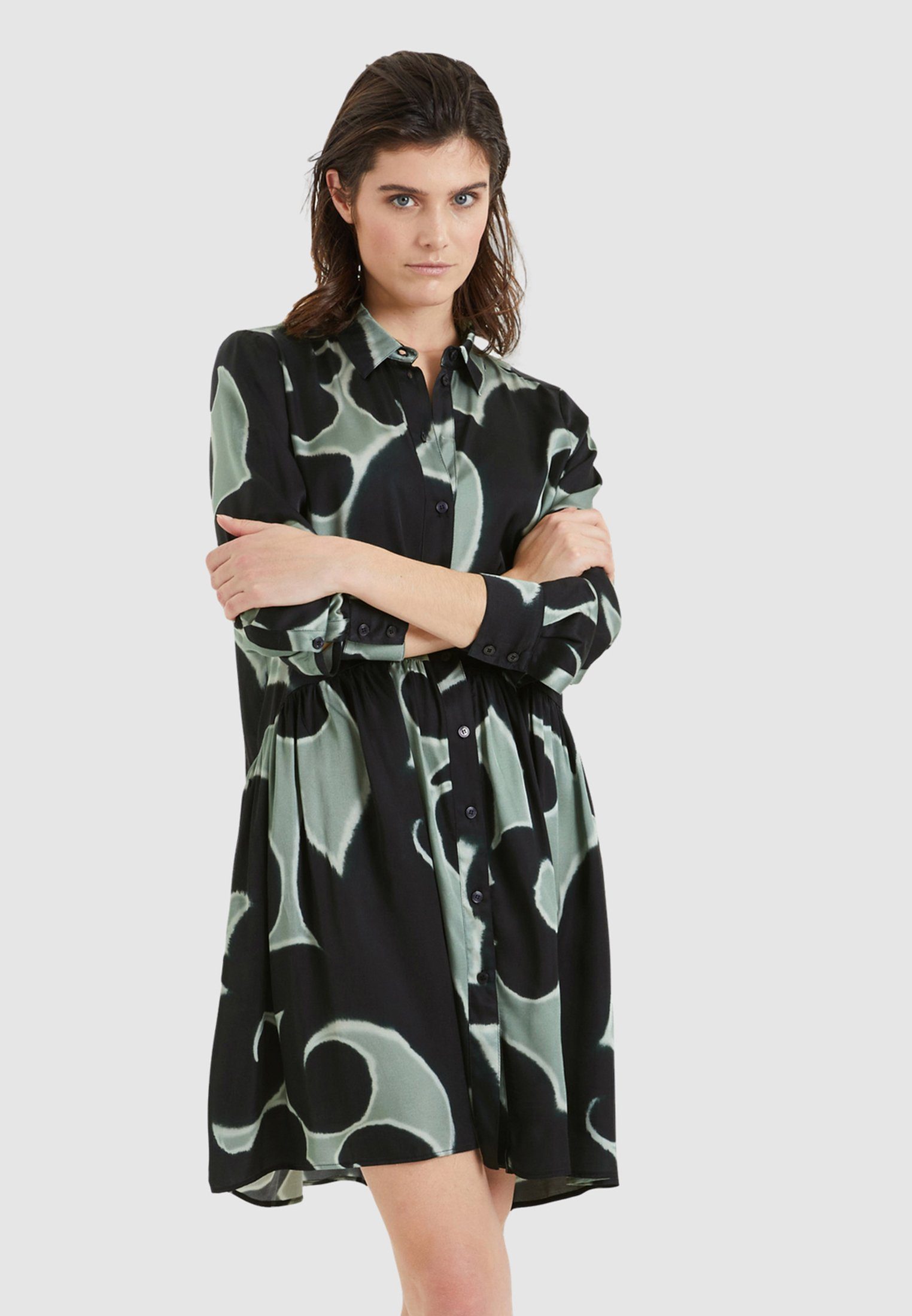 MARC AUREL Hemdblusenkleid mit Maxiprint online kaufen | OTTO