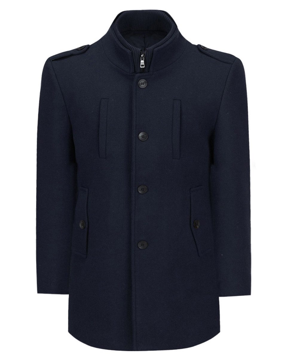 Allthemen Wollmantel Herren Kurzer Wintermantel mit abnehmbarem Innenfutter günstig online kaufen